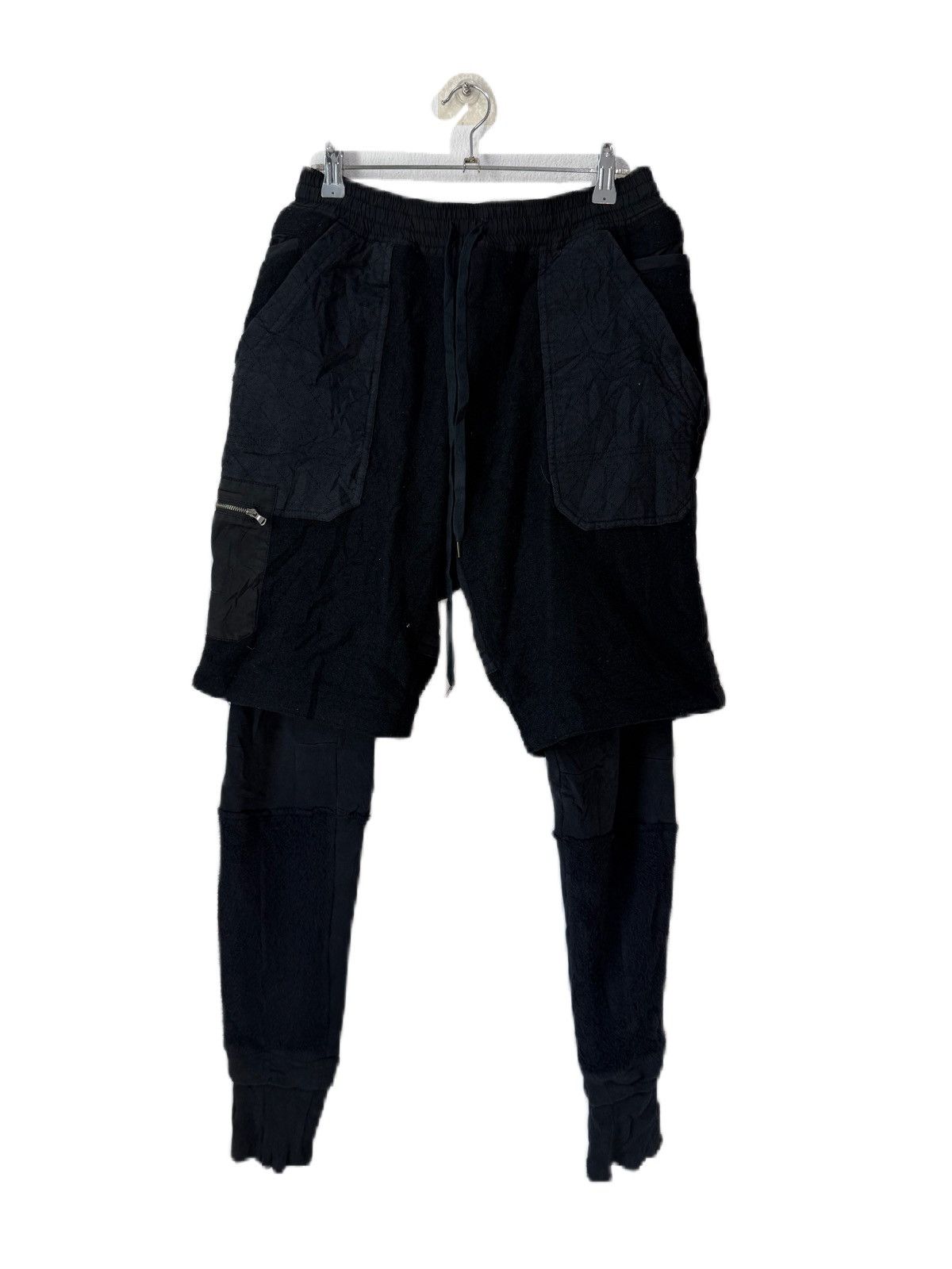 Wizzard Wizzard Layered Pants, Black Japanese Brand Rare Size US 33 - 2 Thumbnail