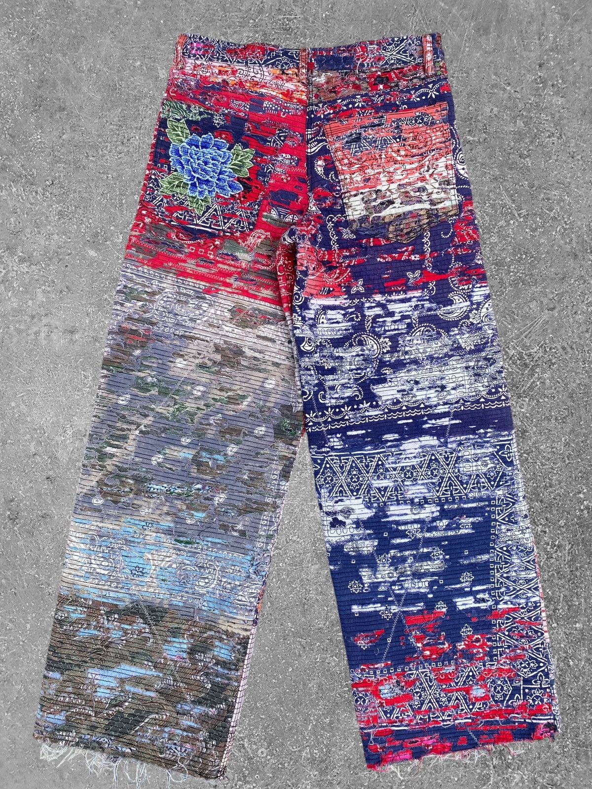 Japanese Brand × Vintage 1 of 1 custom Boro jeans Size US 33 - 8 Thumbnail