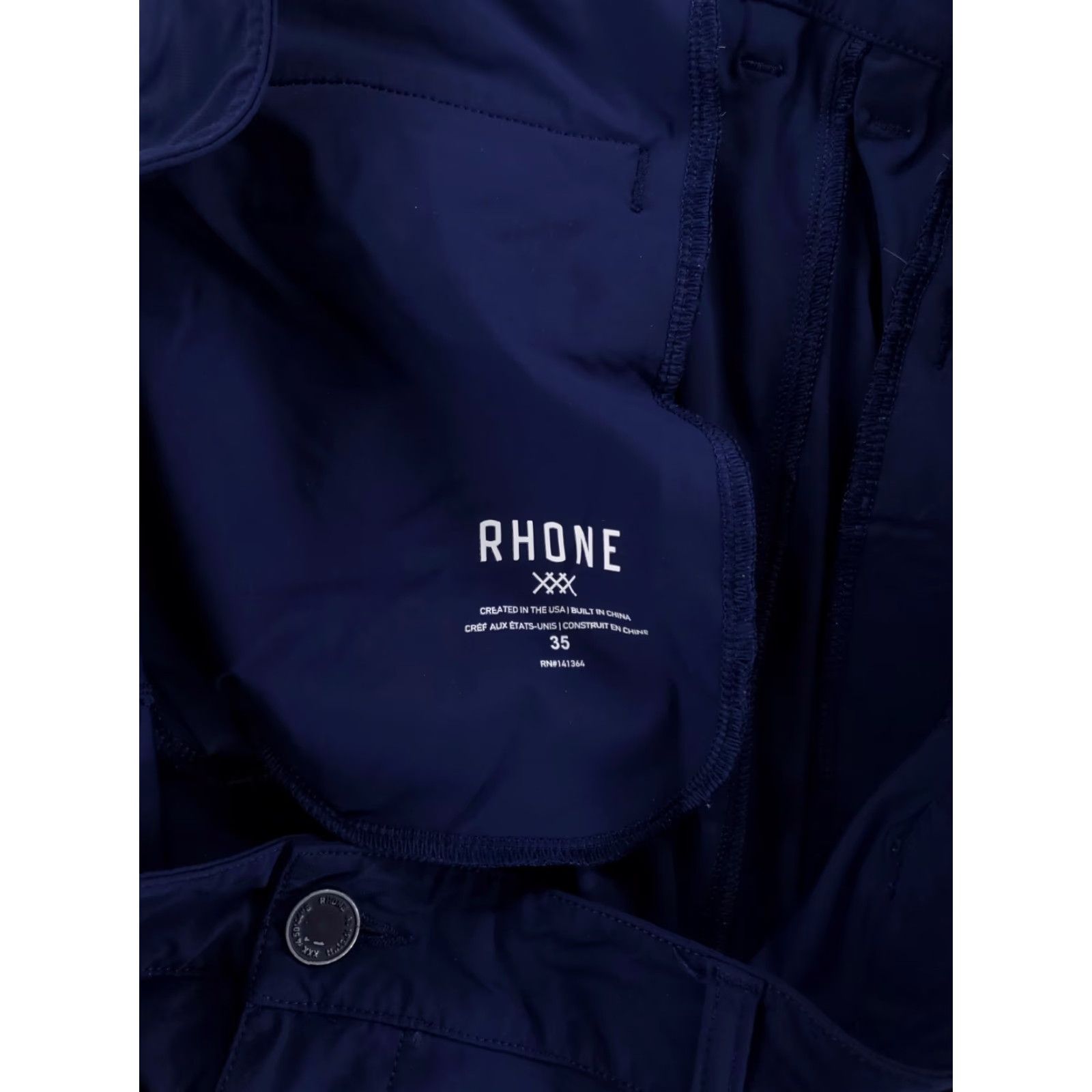 Rhone Rhone Commuter Pants Performance Blue Mens 34x32.5 Chino Pants Mens Blue 34 32.5 Size US 34 / EU 50 - 3 Thumbnail