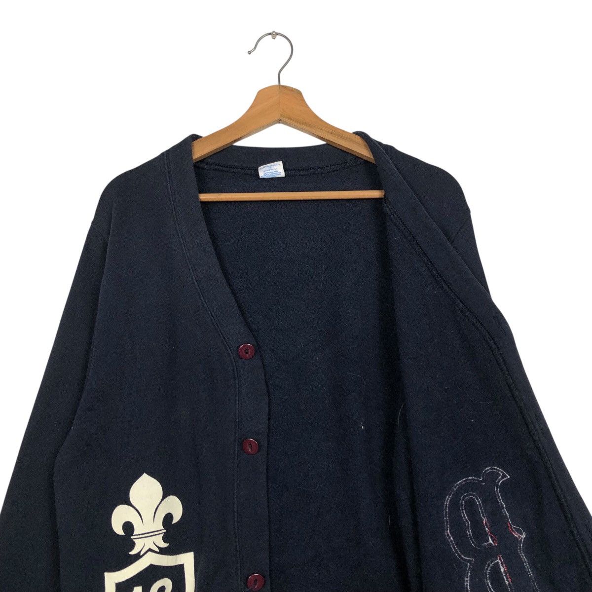 Vintage Champion Collegiate Knit Cardigan Big B Patch Crest Detail Size US L / EU 52-54 / 3 - 13 Thumbnail