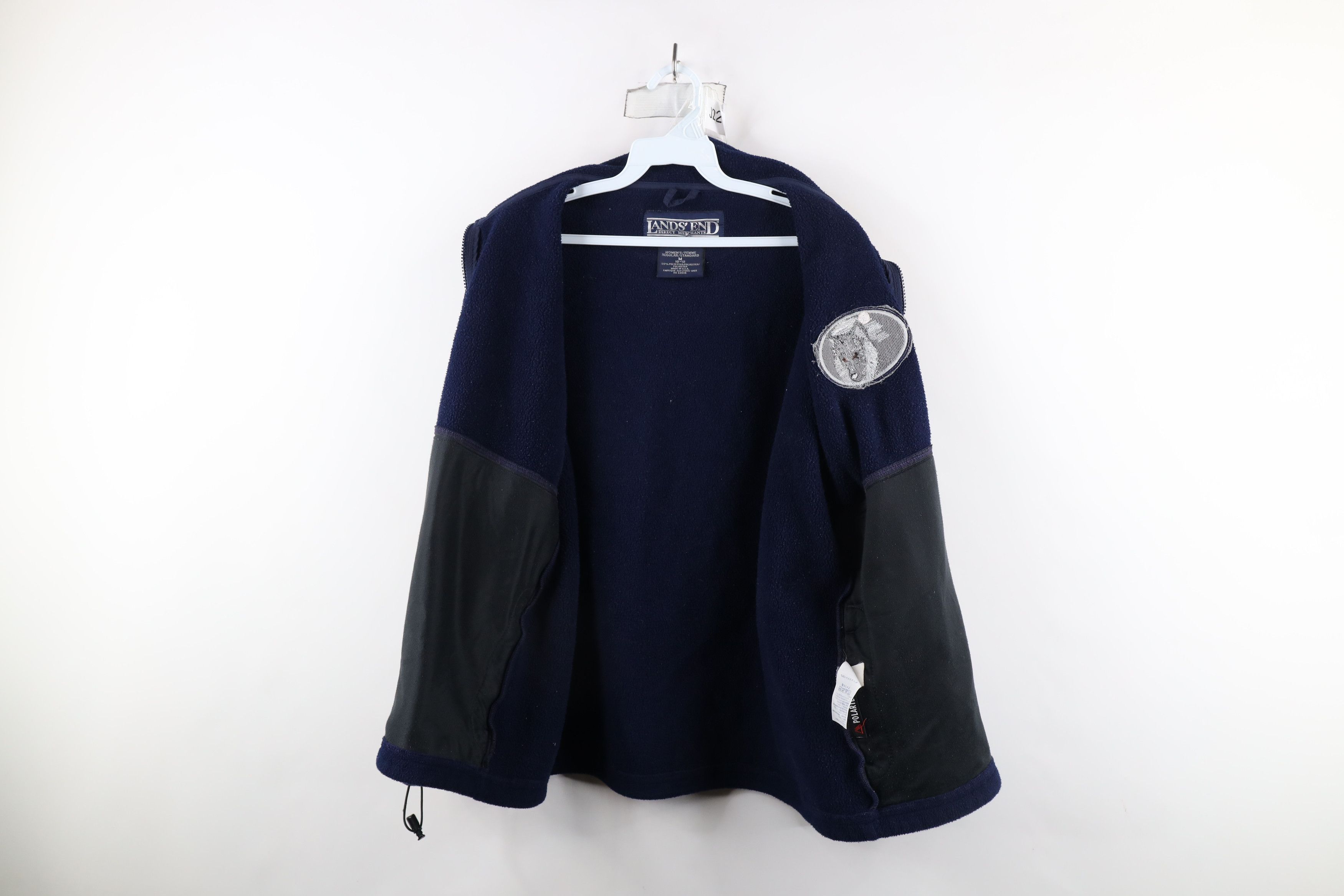 Lands' End × Vintage Vintage 90s Lands End Wolf Polartec Fleece Jacket USA Size M / US 6-8 / IT 42-44 - 9 Thumbnail
