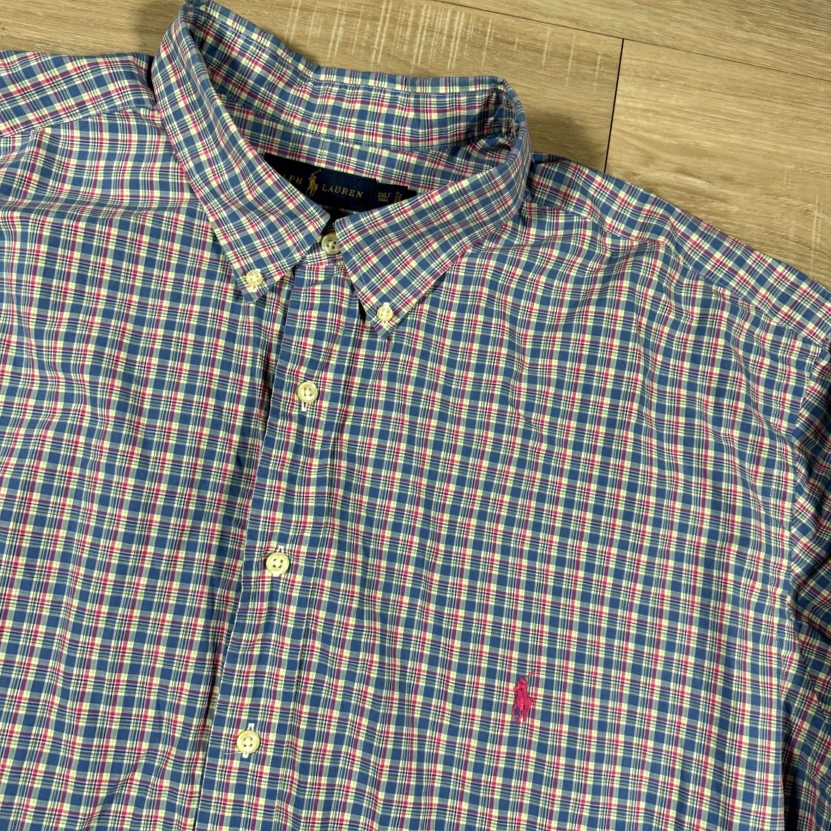 Ralph Lauren Ralph Lauren Shirt Plaid Button Down Long Sleeve 3XLT Tall Mens Multicolor Size US XXL / EU 58 / 5 - 2 Thumbnail