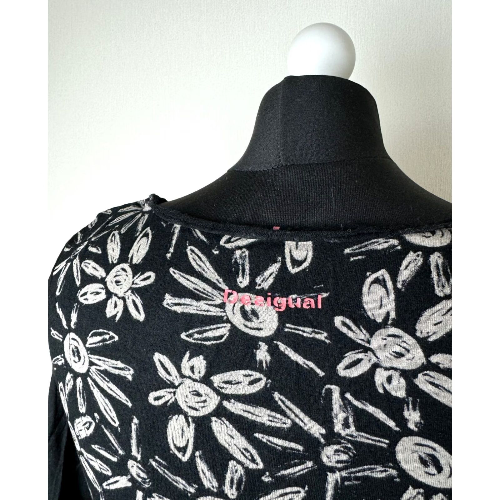 Desigual Desigual Shirt S Womens Long Sleeve Cotton Black Tunic Shirt Size S / US 4 / IT 40 - 6 Thumbnail