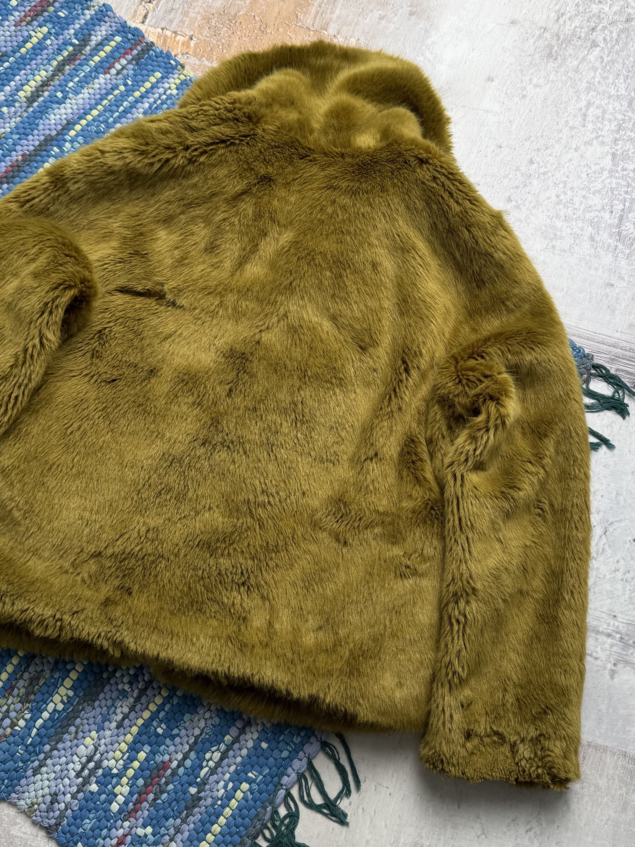Vintage Vintage Cropped Faux Fur Jacket A8(V1)D15 Size L / US 10 / IT 46 - 8 Thumbnail