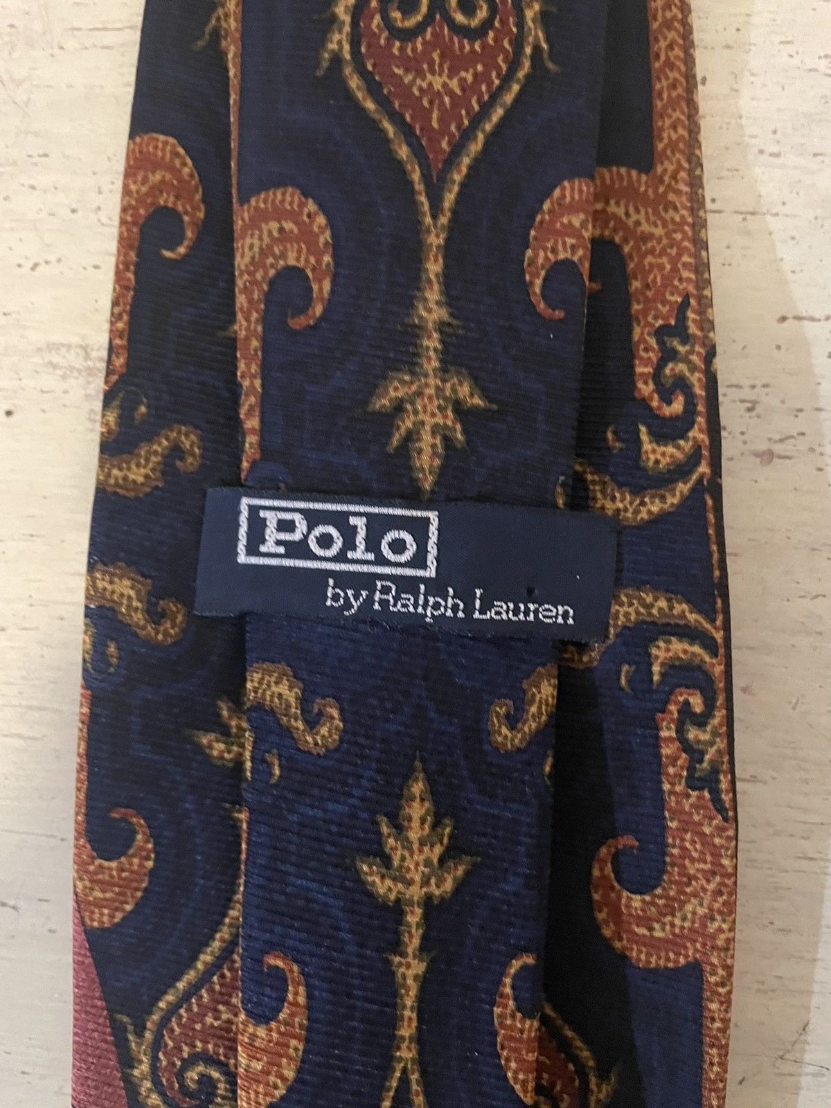 Polo Ralph Lauren × Vintage Rare Print Vintage Silk Tie Size ONE SIZE - 5 Thumbnail