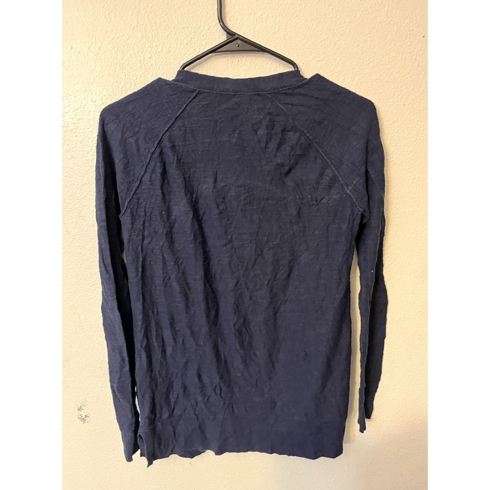 Ann Taylor VINTAGE Ann Taylor LOFT Sweater Cardigan Women XS Navy Blue Open Front Long Sleeve Knit Size XS / US 0-2 / IT 36-38 - 2 Thumbnail