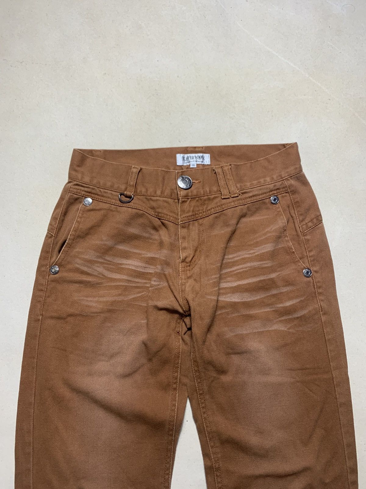 LOWBOX Japanese Lowbox Fadded Buckle Back Denim Size US 30 / EU 46 - 2 Thumbnail