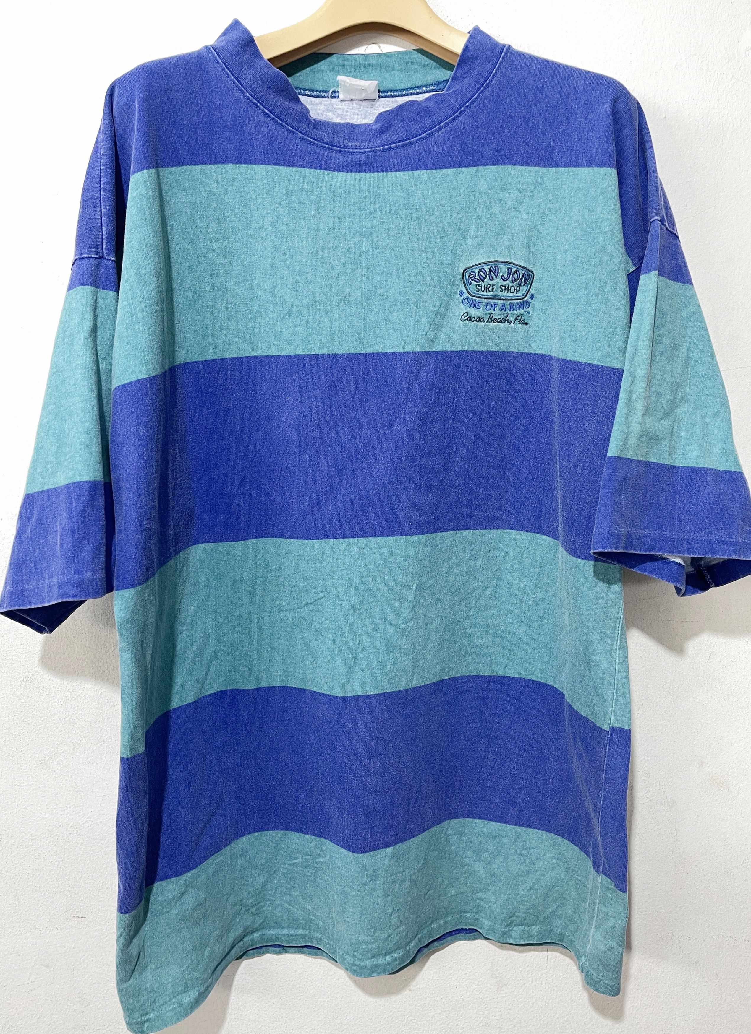 Ron Jon Surf Shop × Vintage Vintage 90s Ron Jon Surf Shop Striped Shirt Size US XL / EU 56 / 4 - 1 Thumbnail