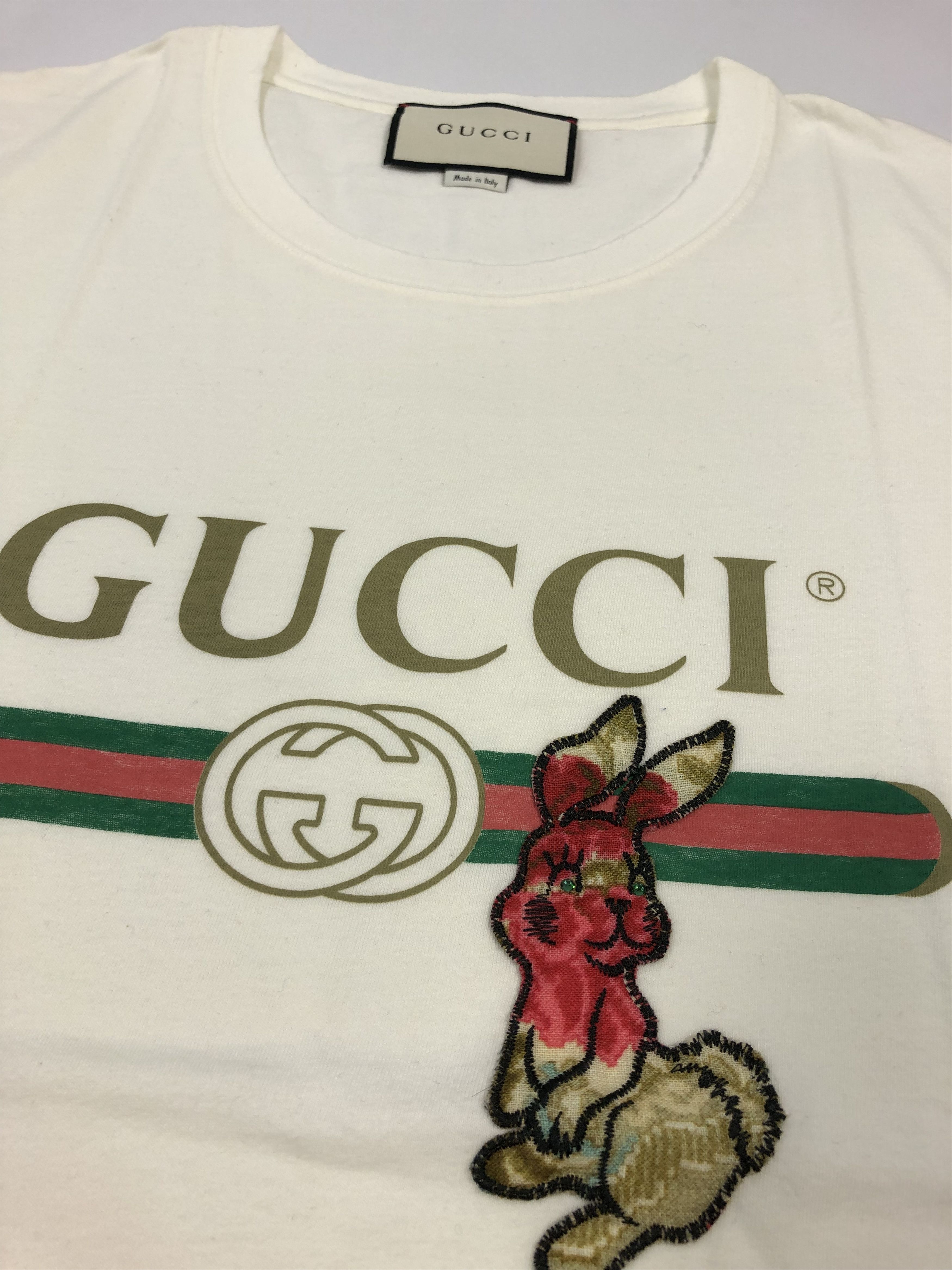 Gucci Classic Gucci T-shirt with embroidered bunny Size US L / EU 52-54 / 3 - 2 Thumbnail