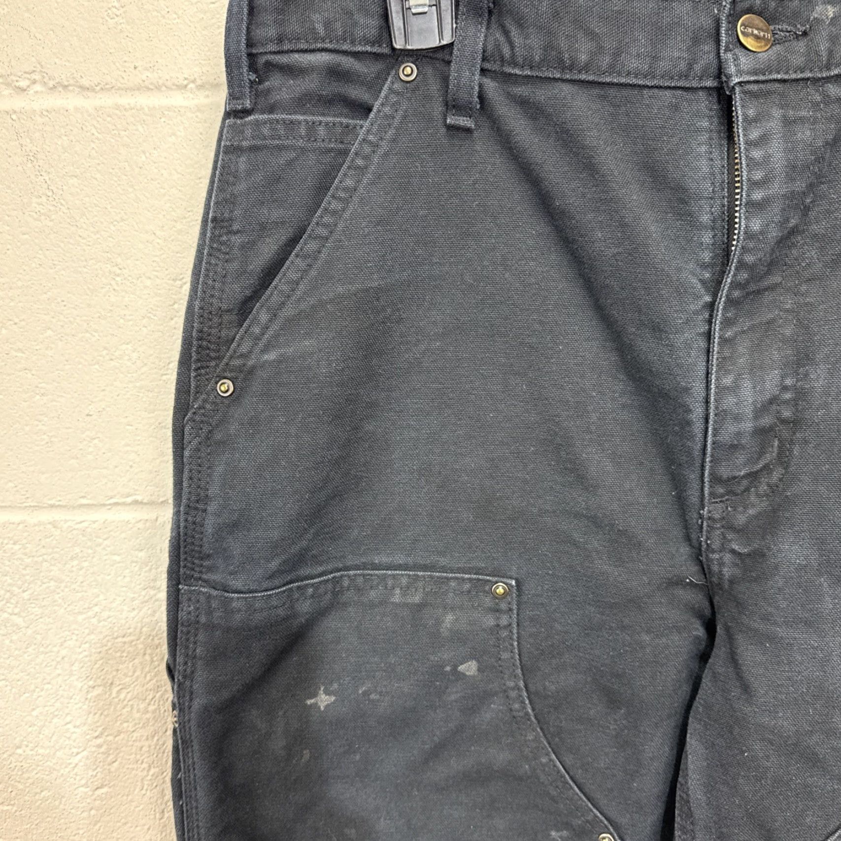 Carhartt VINTAGE Carhartt Pants Carpenter 5-Pocket Black 33x34 Mens Size US 33 - 2 Thumbnail