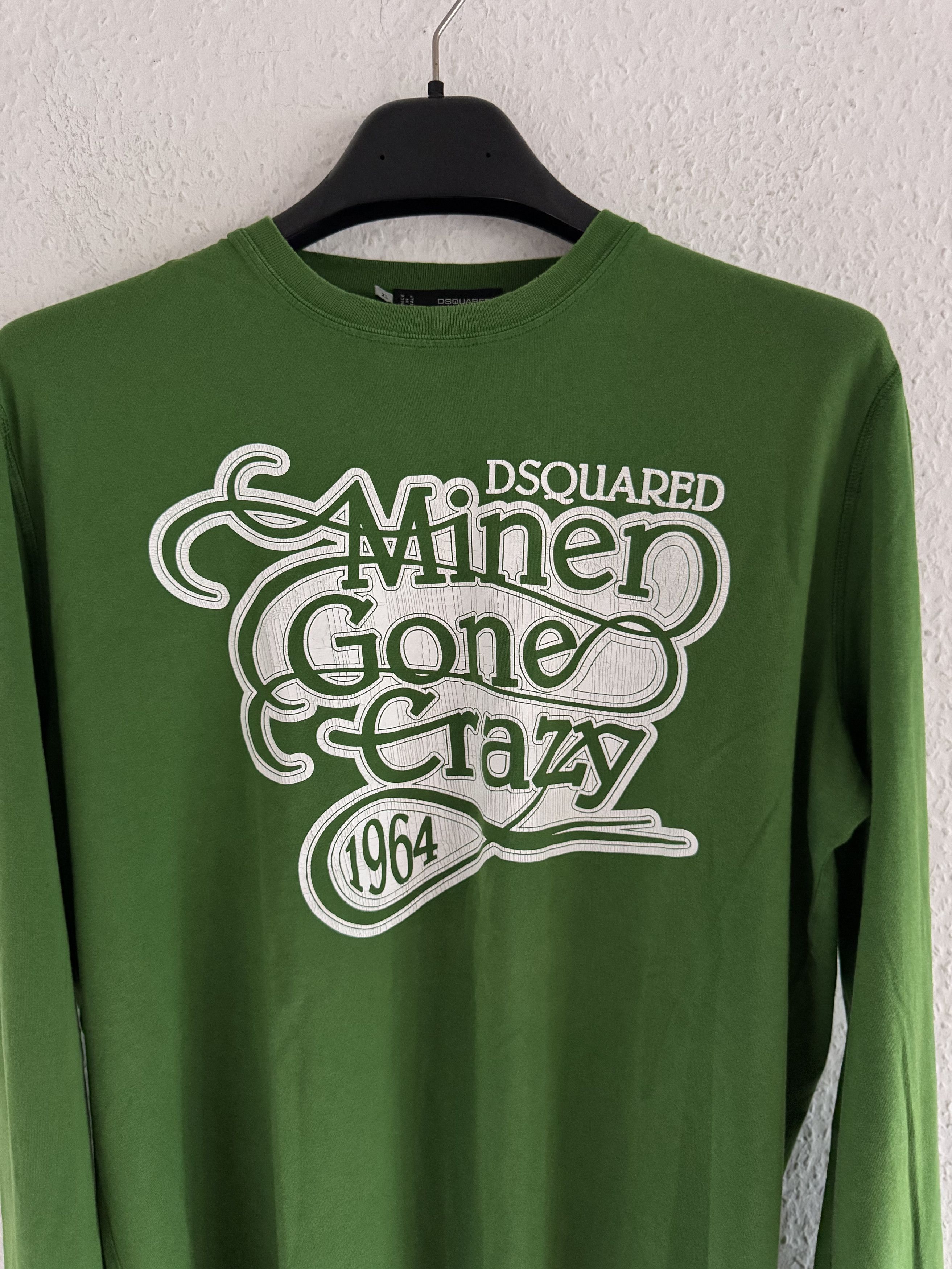 Dsquared2 Miner Gone Crazy Long Sleeve T-Shirt Size US XL / EU 56 / 4 - 6 Thumbnail