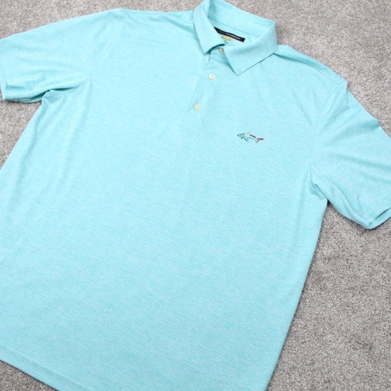 Vintage Greg Norman Polo Shirt Mens Large Blue PlayDry Polyester S/S Pullover Polo Shirt Mens Large Blue Size US L / EU 52-54 / 3 - 3 Thumbnail
