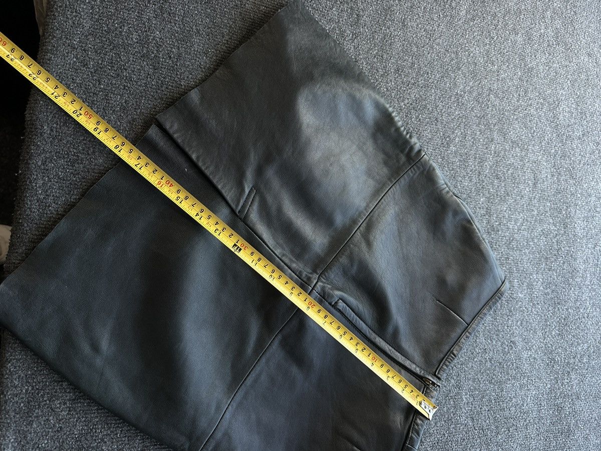 Leather SEXY🚨 LEATHER Y2K AVANT GARDE BLACK MINI SKIRT Size 30" / US 8 / IT 44 - 12 Thumbnail
