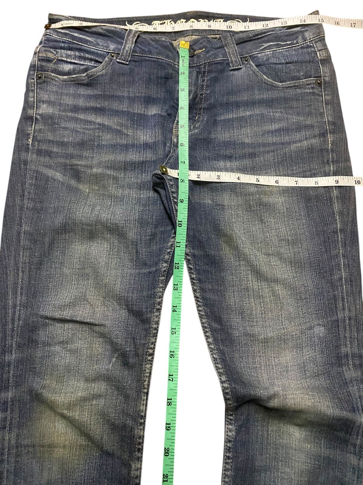 Japanese Brand Vintage Japanese Brand Theoria Embroidery Skinny Fit Jeans Size US 30 / EU 46 - 13 Thumbnail