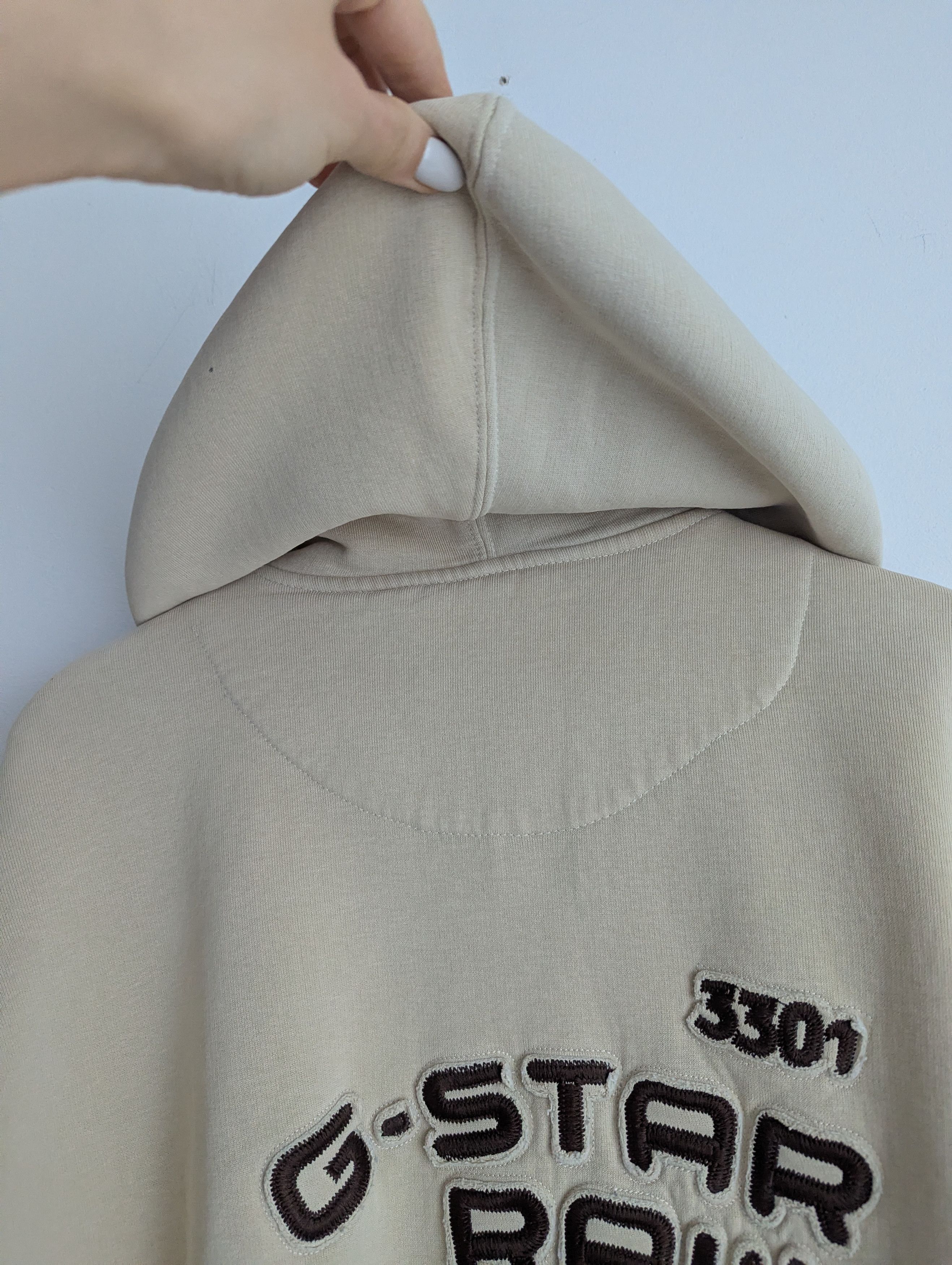 G-Star G-Star Raw Beige Zip Hoodie Embroidered Logo Size US L / EU 52-54 / 3 - 12 Thumbnail