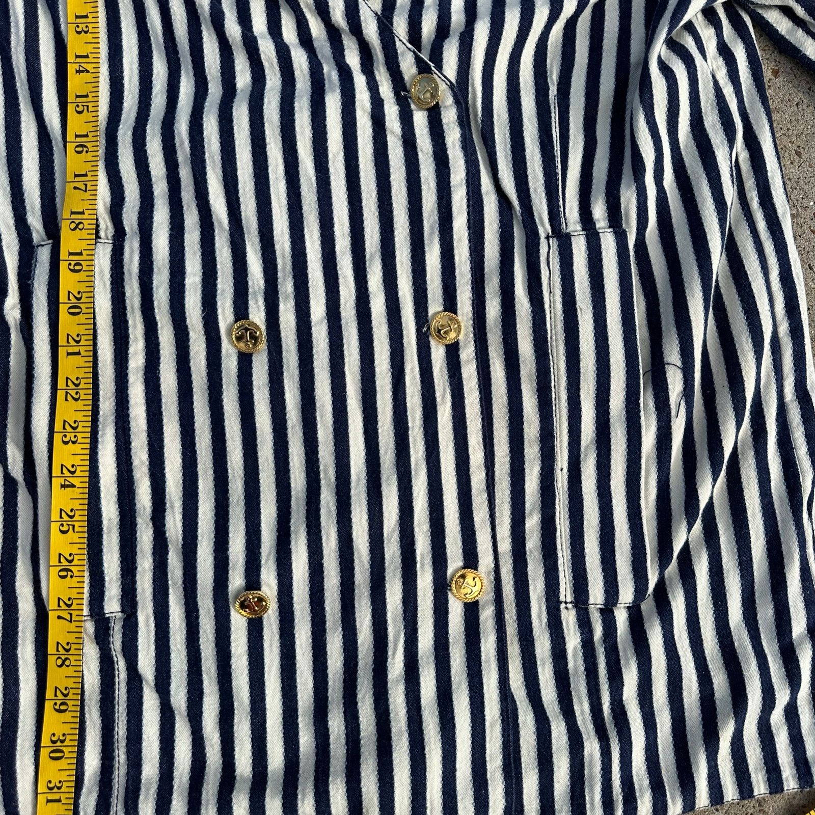 & Other Stories VINTAGE LADIES DOUBLE BREAST GENE EWING DENIM LOOK Size L / US 10 / IT 46 - 5 Thumbnail