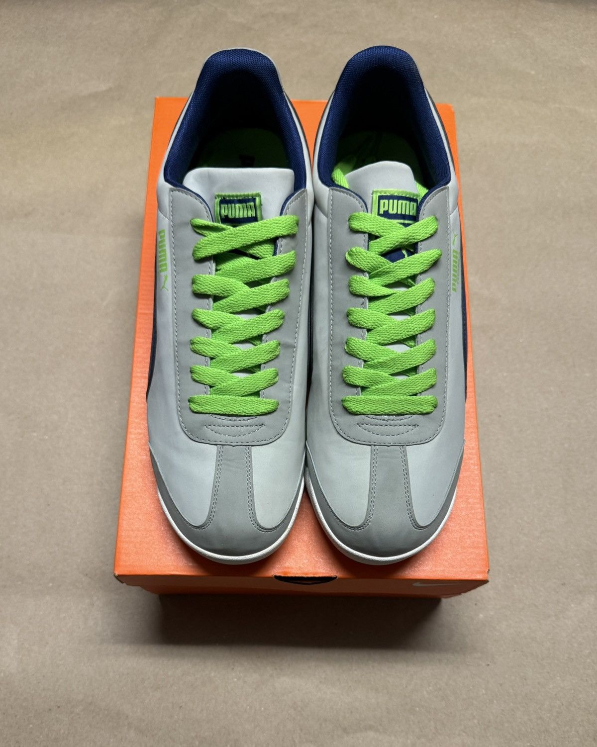Puma Puma Roma SL NBK 2 Seahawks Grey Blue Green Mens size 14! Size US 14 / EU 47 - 3 Thumbnail