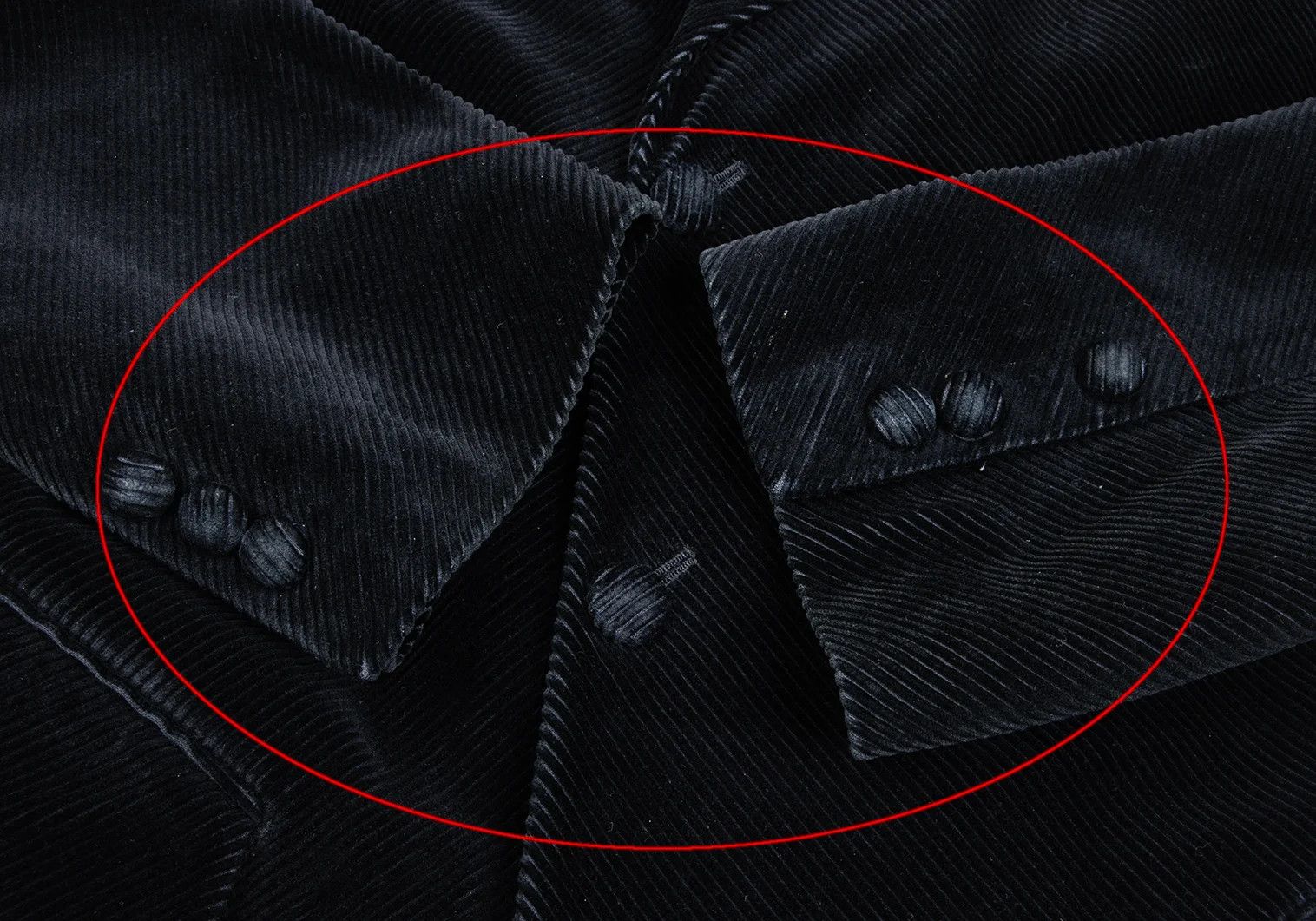 Jean Paul Gaultier Cotton Corduroy Peak Lapel Double Jacket in Black Size 50 Size US M / EU 48-50 / 2 - 7 Thumbnail
