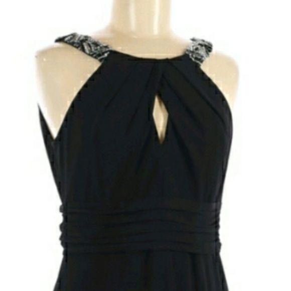 Vintage Vtg David Meister Black Cocktail Dress Sz 6 Jeweled Peekaboo Size M / US 6-8 / IT 42-44 - 5 Thumbnail