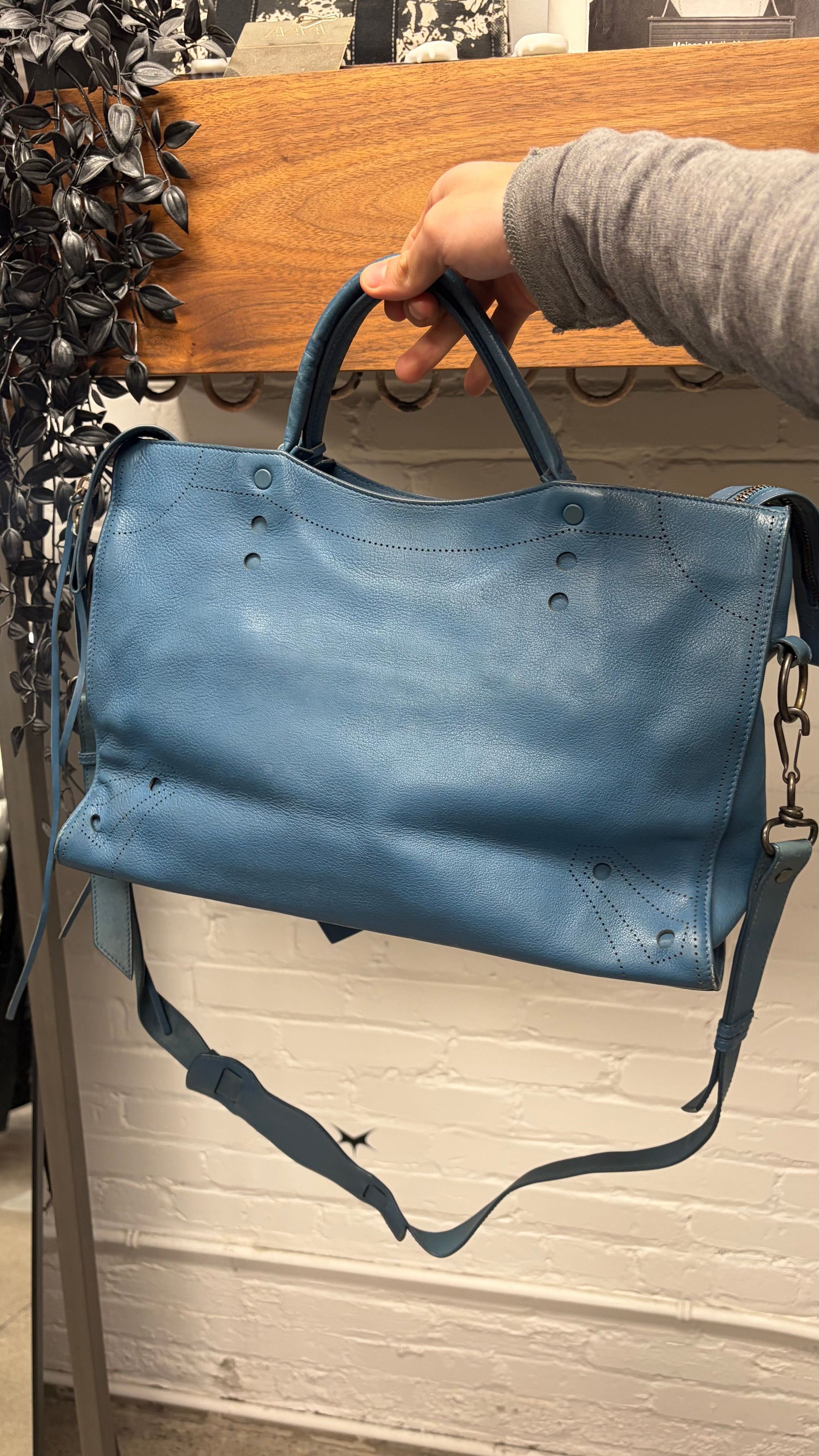 Balenciaga Balenciaga ‘Blackout’ Special Edition ‘City Bag’ with Crossbody Strap & Magnetic Closure Size ONE SIZE - 4 Thumbnail