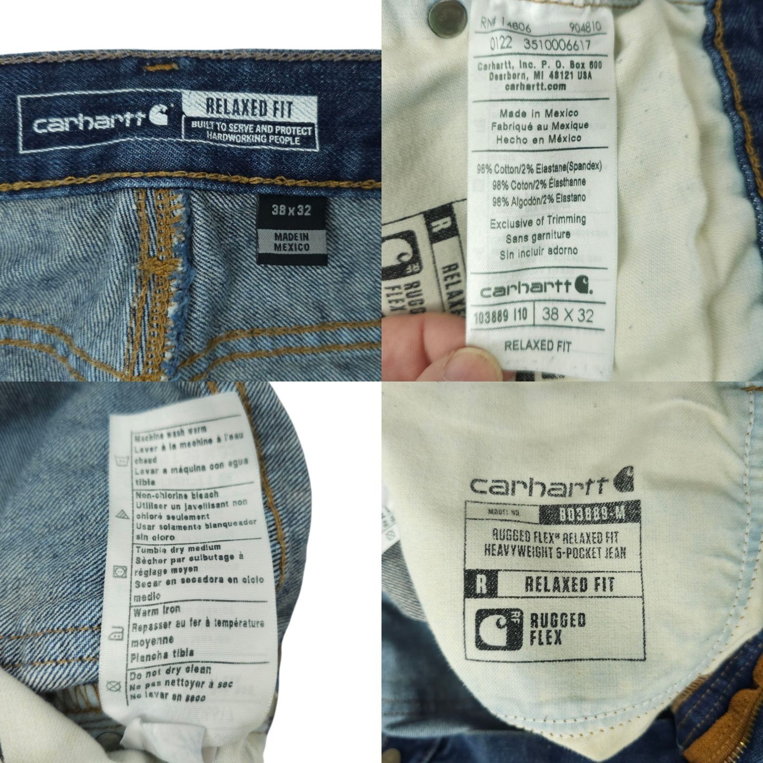 Carhartt Carhartt Relaxed Fit Carpenter Jeans Men 38x30.5 Rugged Flex Size US 38 / EU 54 - 8 Thumbnail
