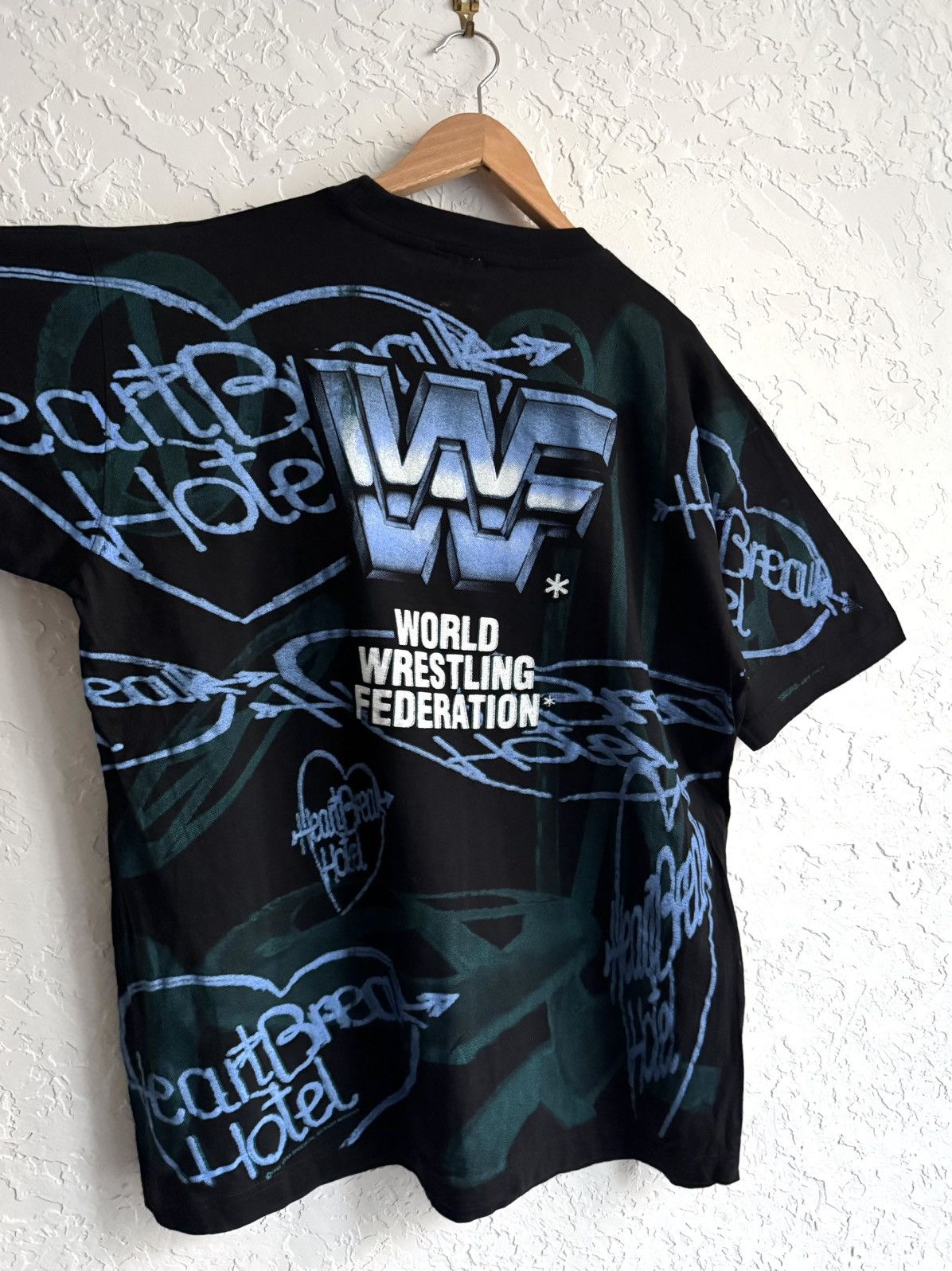 WWF Vintage Shawn Michaels 1995 WWF All Over Print T-shirt Size US XL / EU 56 / 4 - 6 Thumbnail