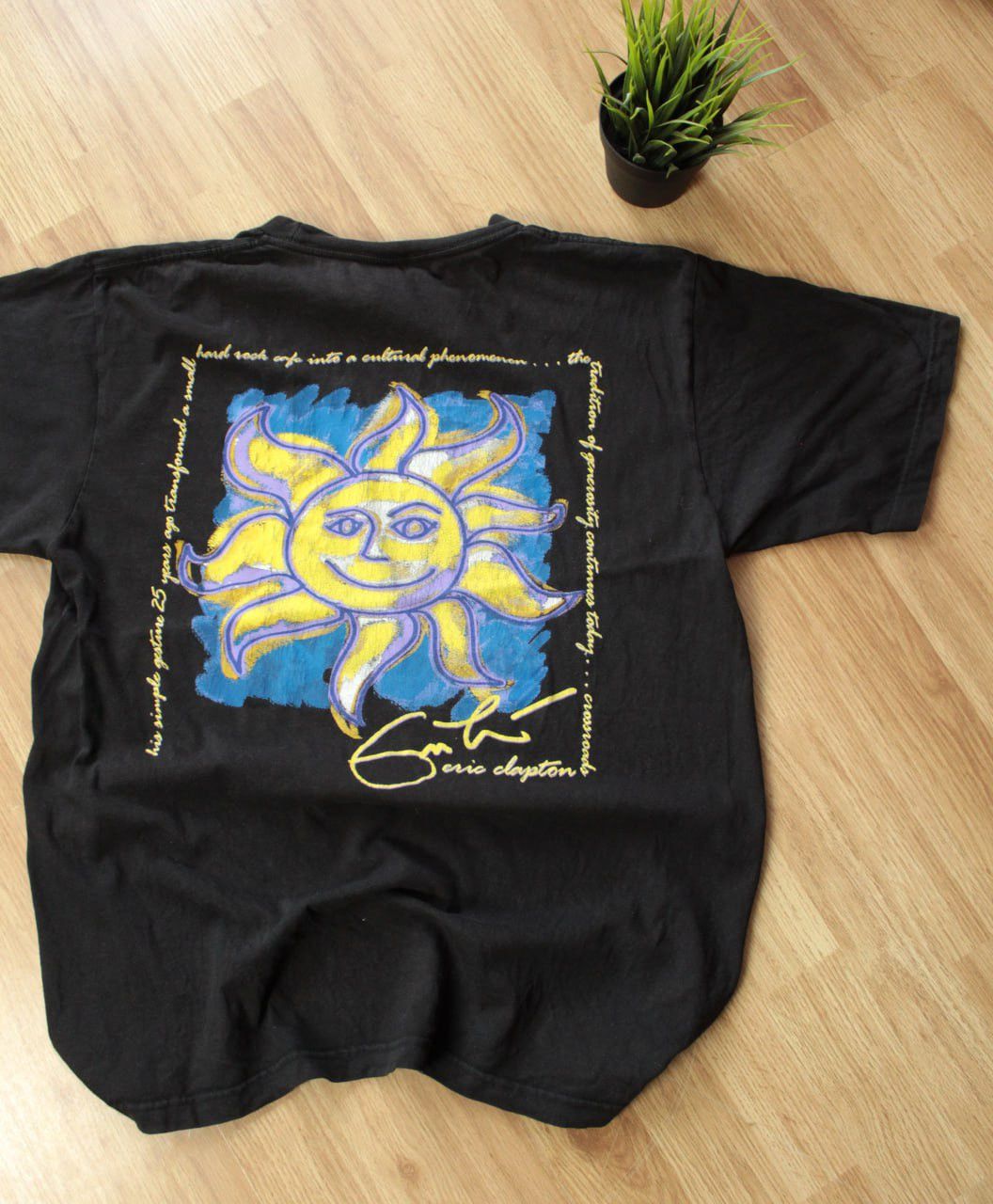 Band Tees 🔥 Vintage 90s Hard Rock Cafe Eric Clapton Rare Tour T Shirt Size US L / EU 52-54 / 3 - 2 Thumbnail