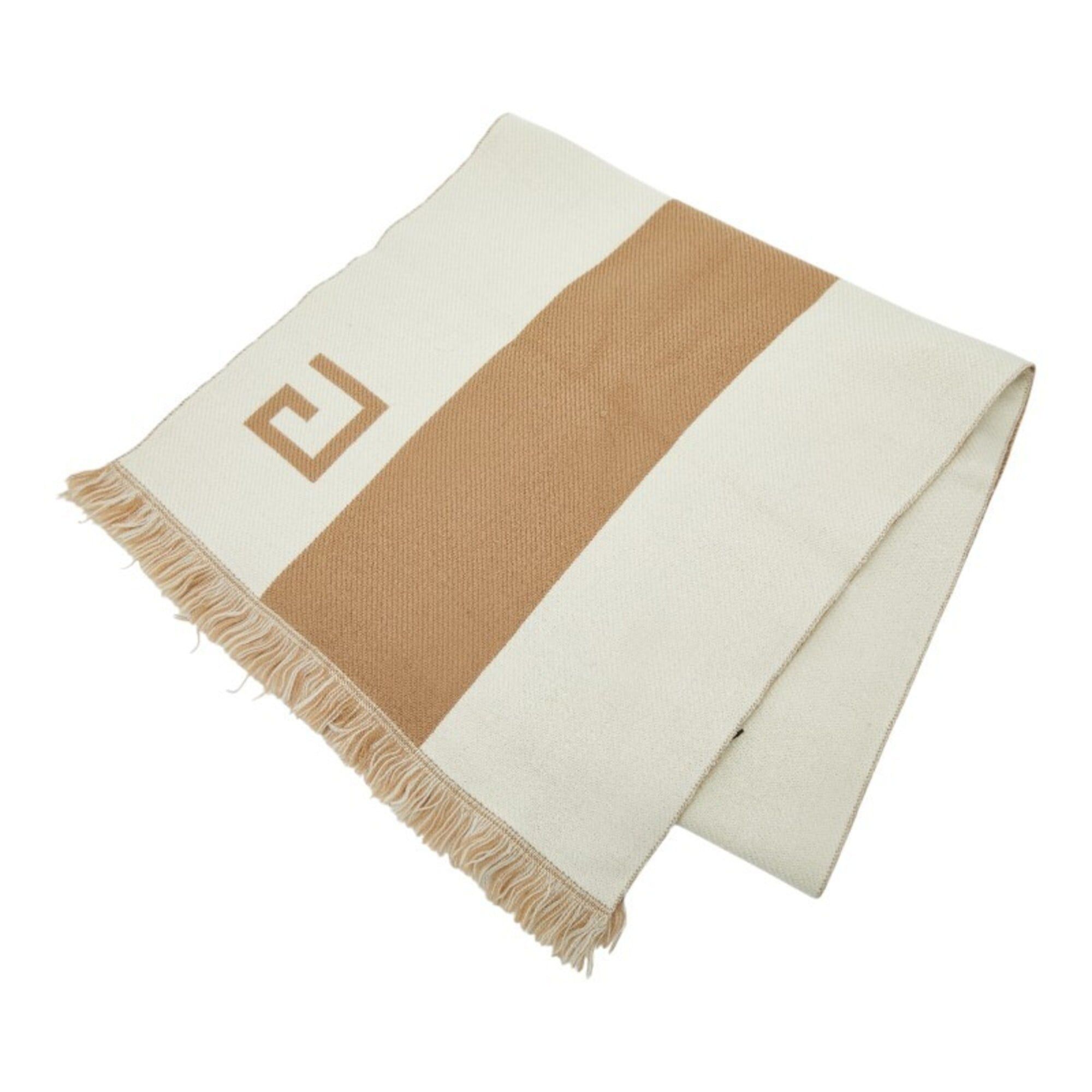 Gucci Gucci G-logo scarf, beige/brown wool, women's. Size ONE SIZE - 1 Thumbnail