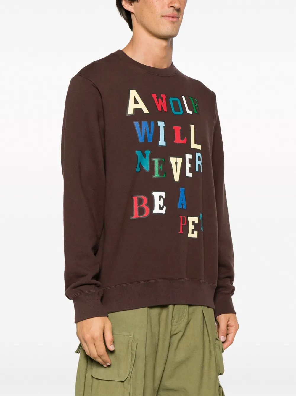 Undercover o1tko10426 Slogan-print Sweatshirt in Brown Size US L / EU 52-54 / 3 - 3 Thumbnail