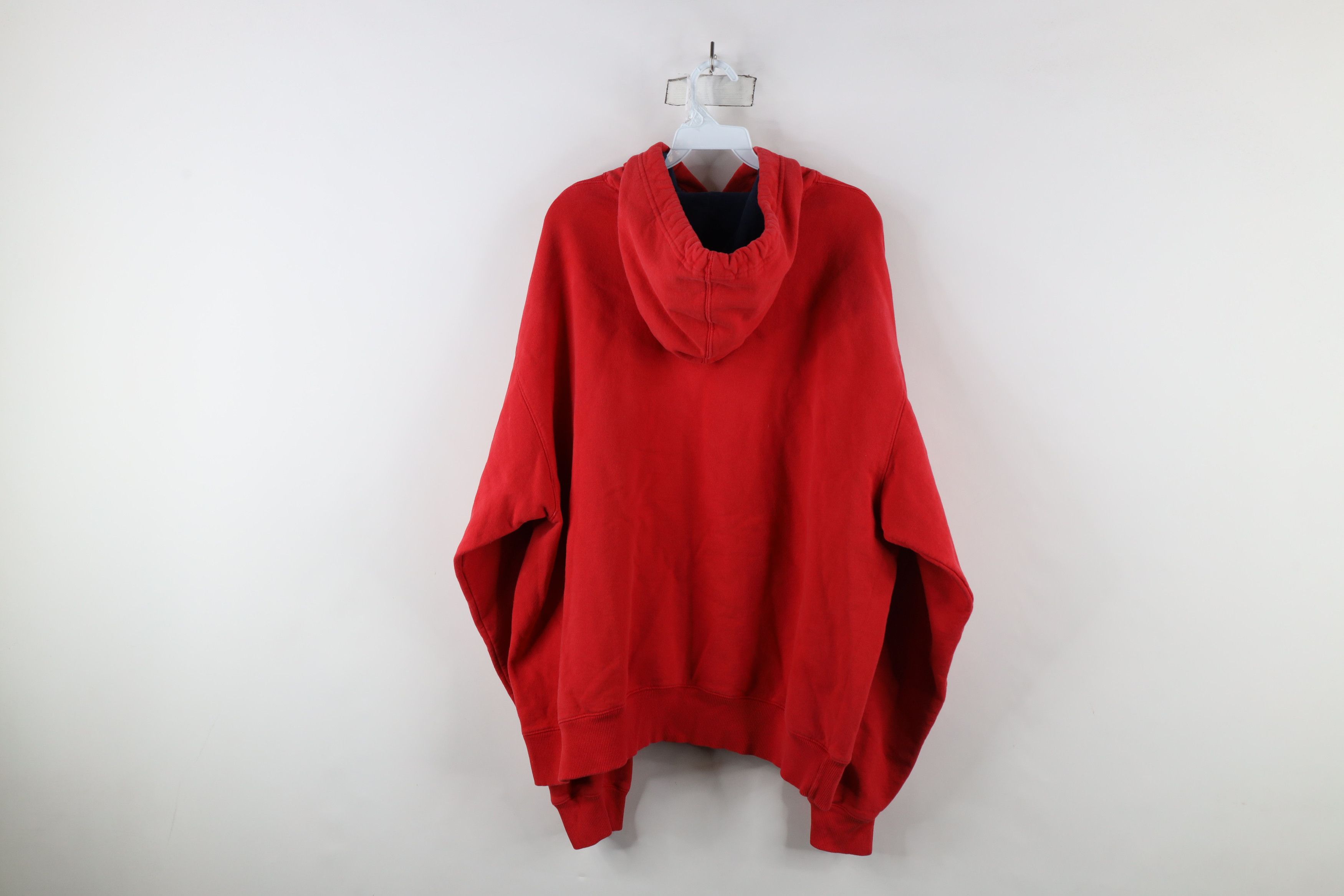 Champion × Vintage Vintage 90s Champion Logo Baggy Hoodie Sweatshirt Red Size US XXL / EU 58 / 5 - 11 Thumbnail