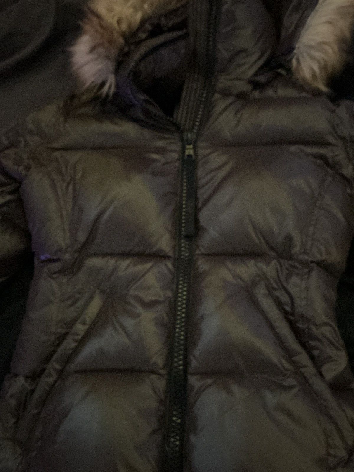Other S13 Brown Puffer Jacket with Fur Hood Women's Size Small Size XS / US 0-2 / IT 36-38 - 3 Thumbnail