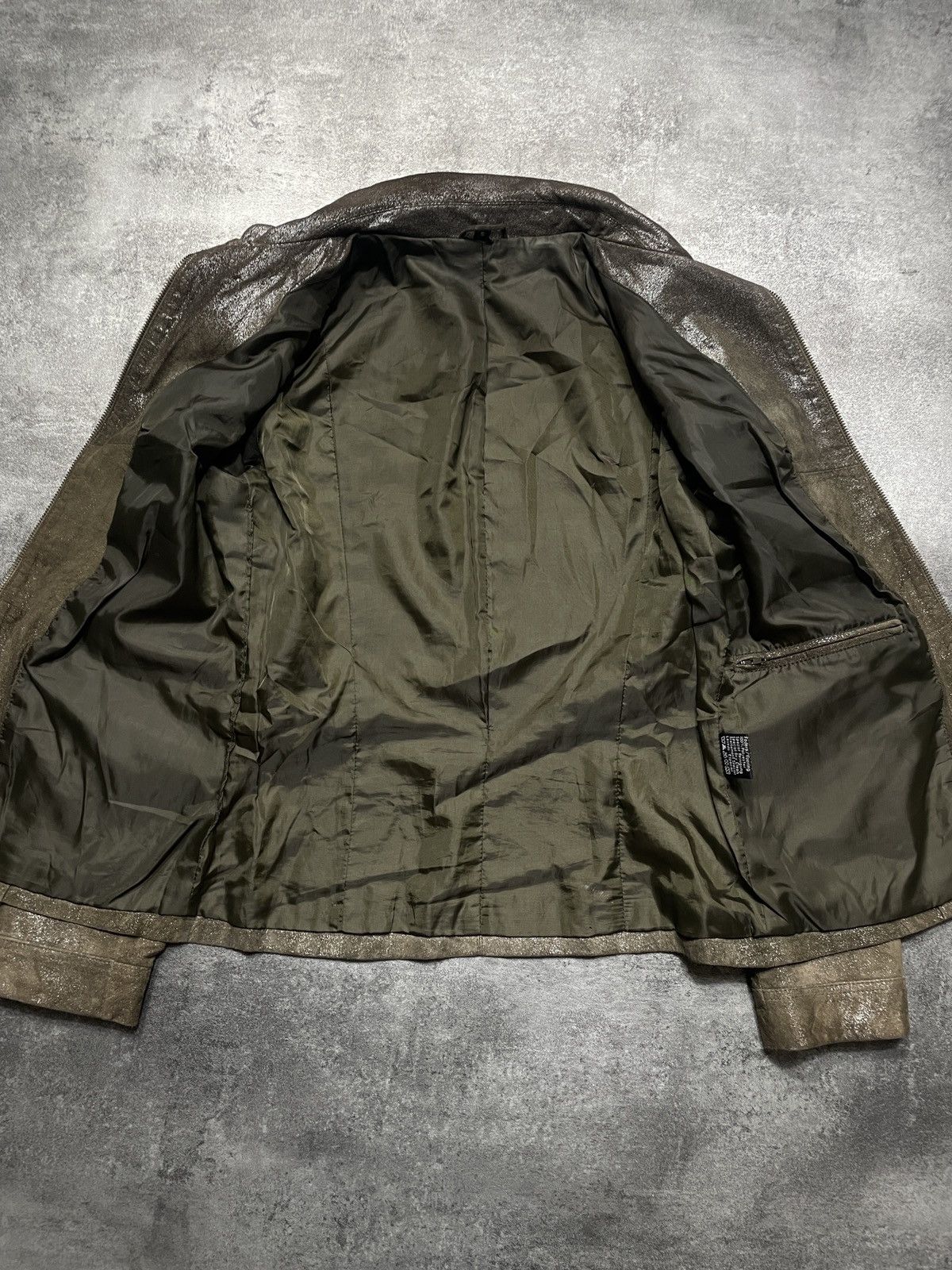 Vintage 🔥Offers🔥Vintage Y2K Real Leather Jacket Rare Streetwear Size S / US 4 / IT 40 - 4 Thumbnail