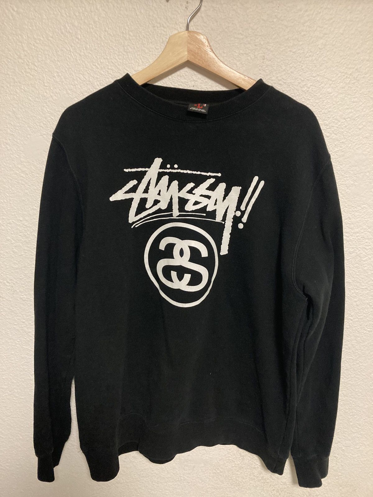Vintage Stussy Black Crewneck