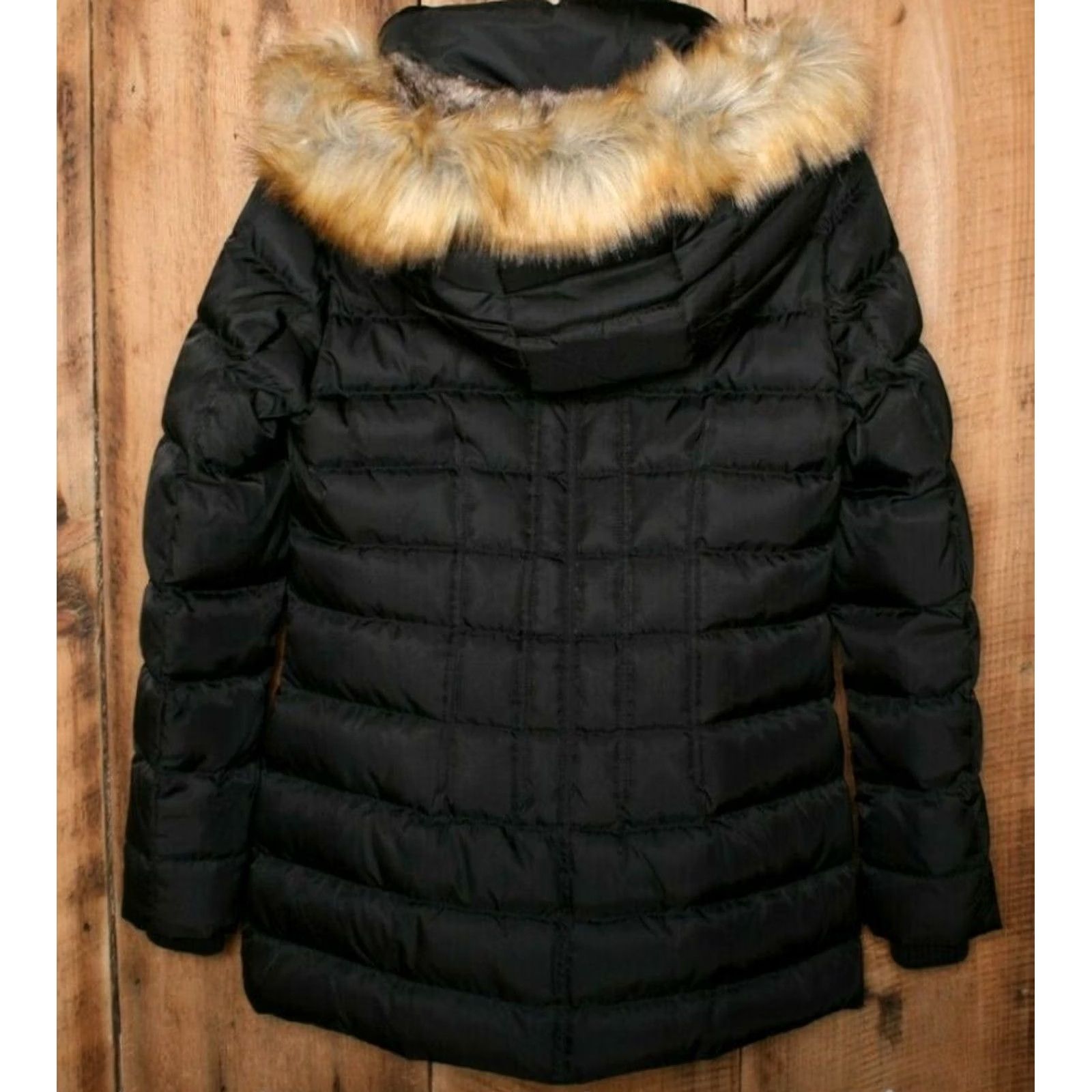 Vince Camuto Vince Camuto Parka Coat Women XS Black Down Insulated Hooded Fur Trim Winter Coat V Cin Size XS / US 0-2 / IT 36-38 - 2 Thumbnail