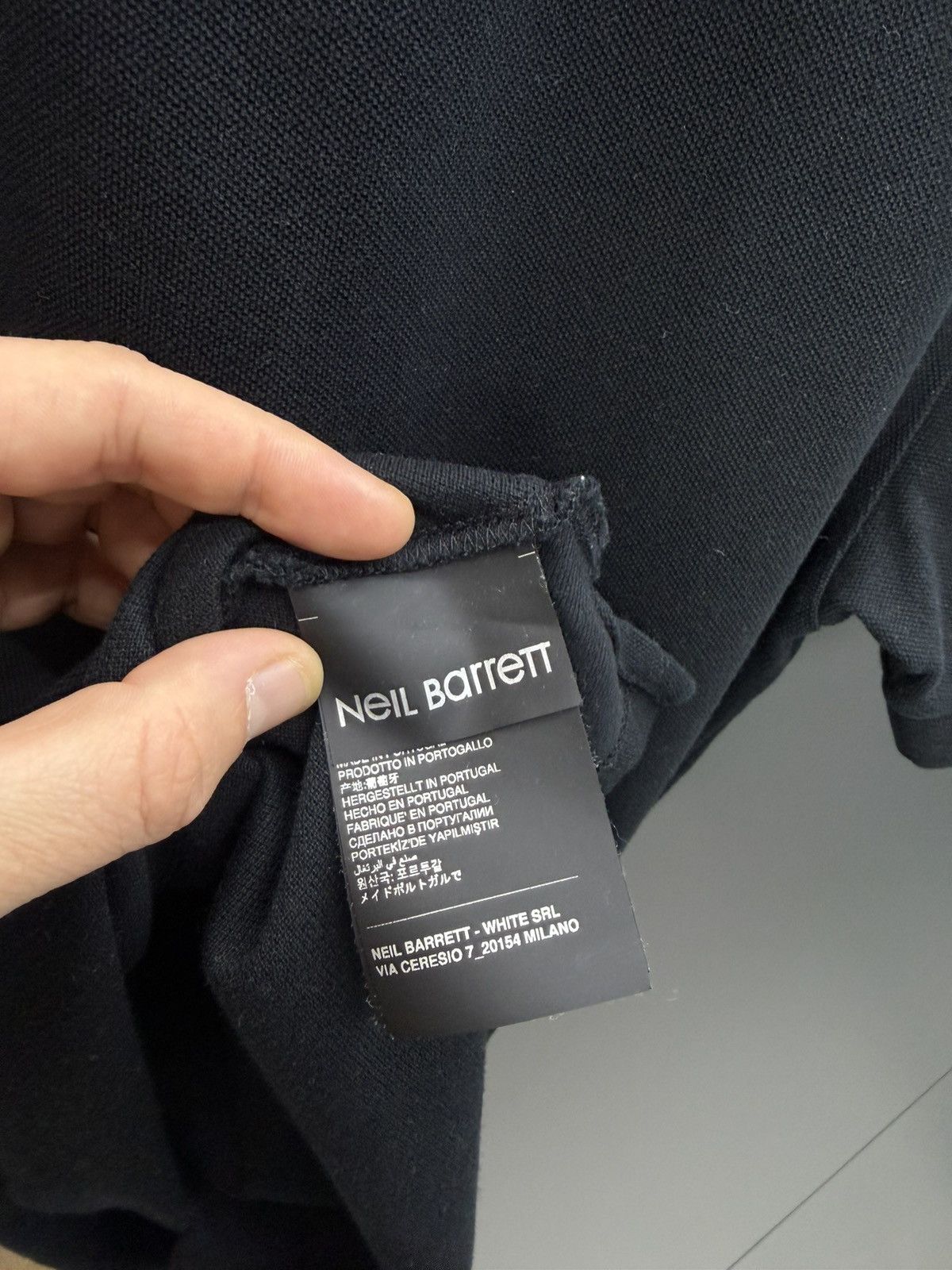 Neil Barrett Neil Barrett Black Polo Lightning Bolt Size M Slim Fit Size US M / EU 48-50 / 2 - 7 Thumbnail