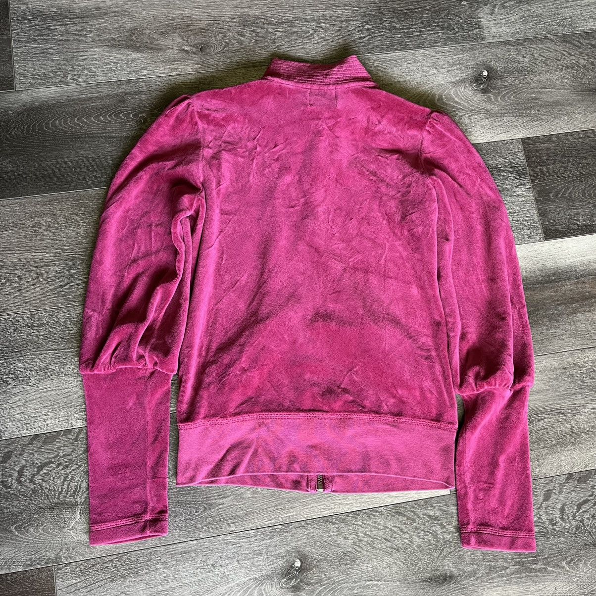 Juicy Couture × Juicy Couture Jeans × Vintage Vintage 2000s Juicy Couture Puff Sleeve Velour Track Jacket Size M / US 6-8 / IT 42-44 - 2 Thumbnail