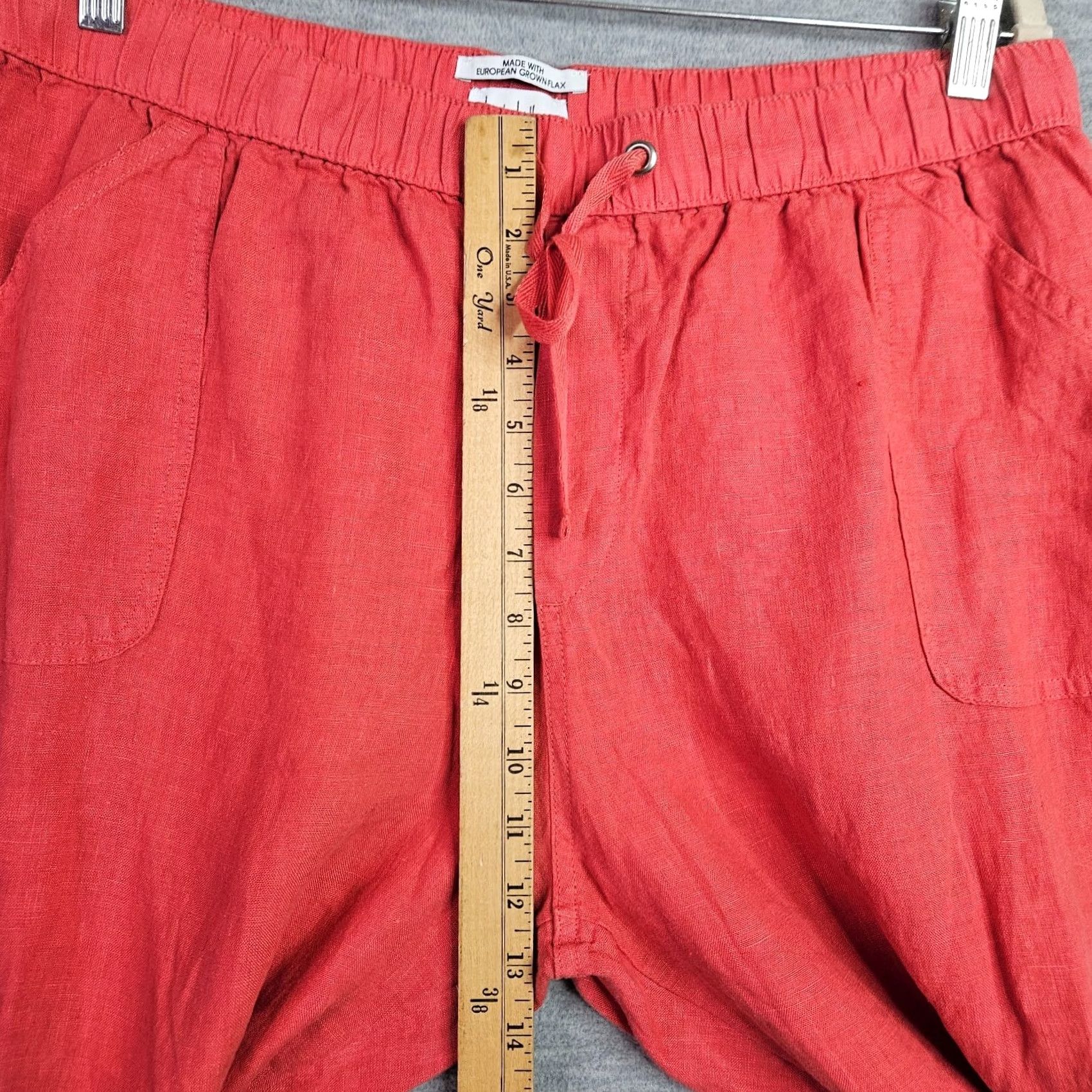 Nicole Miller Nicole Miller Womens XL Coral Linen Cargo Jogger Pants Drawstring Waist Cargo Linen Pants Womens XL Coral Orange 100% Linen Casual Pants Womens XL Size 40" / US 18 - 4 Thumbnail