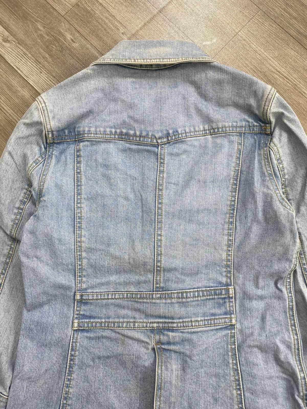 Japanese Brand Vintage Ined Homme Yohji Yamamoto Denim Jacket Size XS / US 0-2 / IT 36-38 - 12 Thumbnail