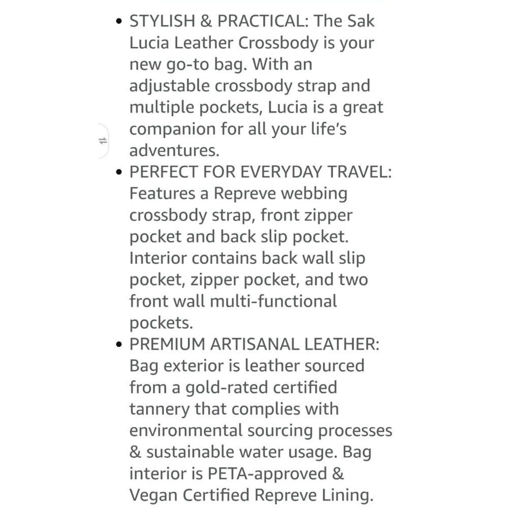 The Sak The Sak Lucia Leather Embossed Crossbody Size ONE SIZE - 6 Thumbnail