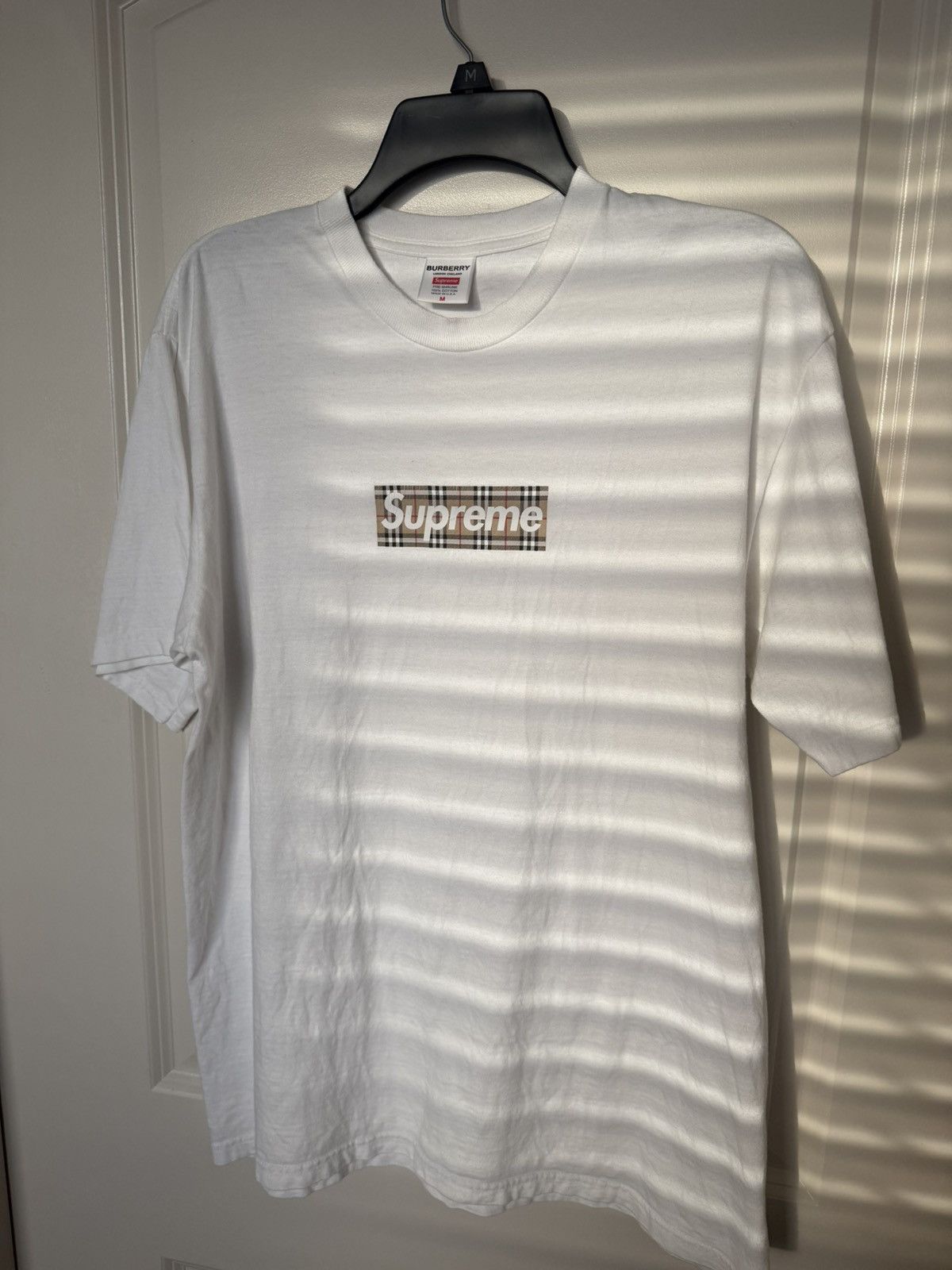 Supreme Supreme Burberry Box Logo Tee | Grailed