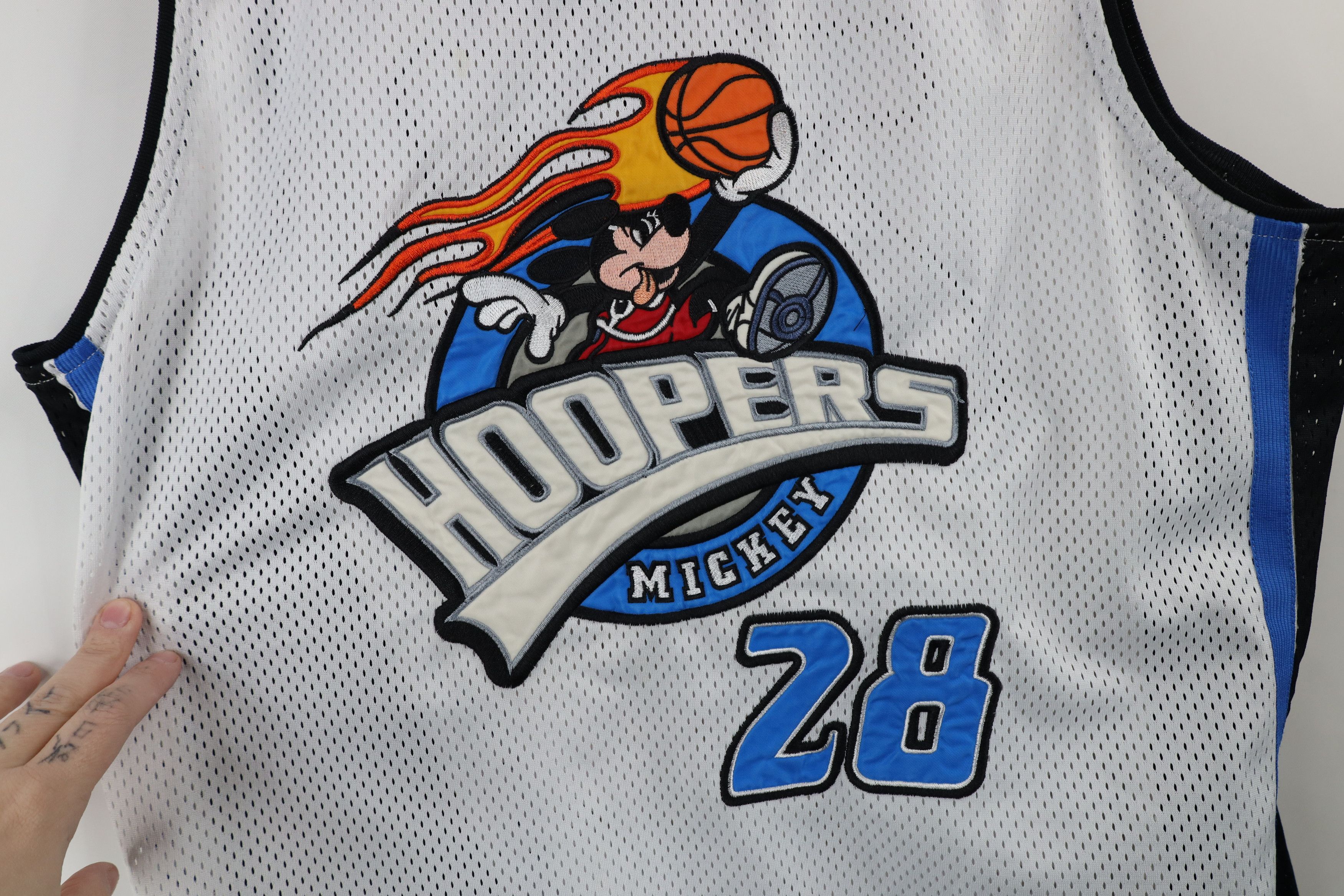 Disney × Vintage Vintage 90s Y2K Disney Mickey Mouse Fire Flames Jersey Size US L / EU 52-54 / 3 - 4 Thumbnail