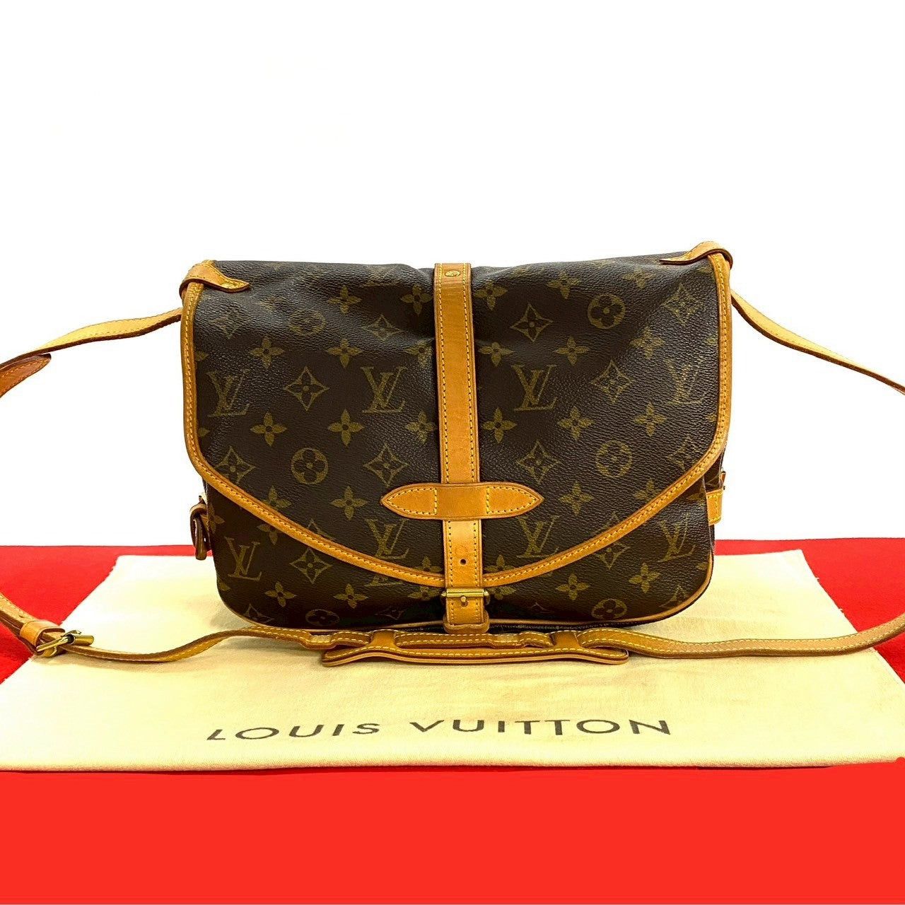 Louis Vuitton Shoulder Bag Brown Leather, Men's