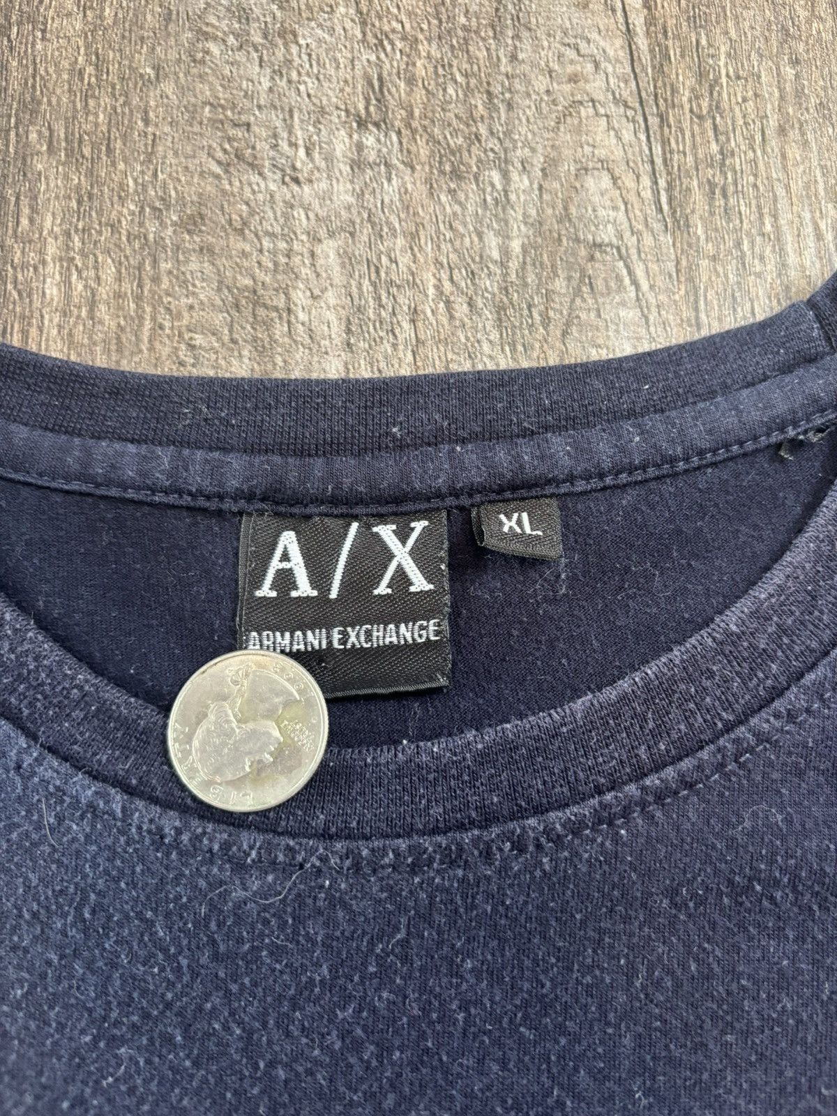 Armani Exchange Vintage Armani Exchange Embroidered Logo Tee Size US XL / EU 56 / 4 - 2 Thumbnail