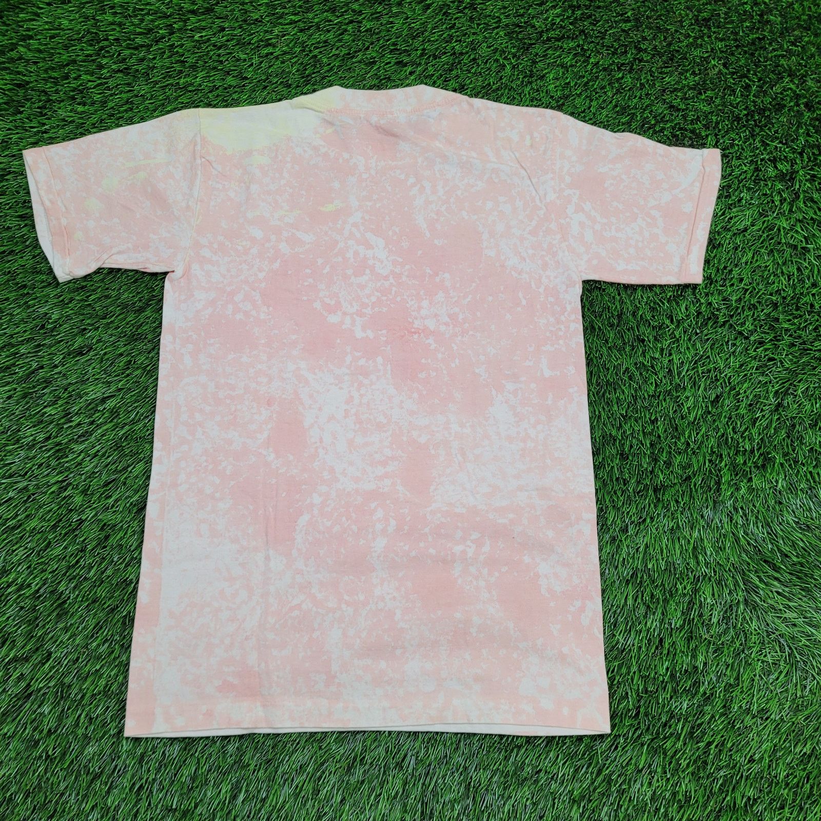 Vintage VTG 90s Pink and Yellow Bleached Tie-Dye T-Shirt XS Pastel Size US XS / EU 42 / 0 - 6 Thumbnail