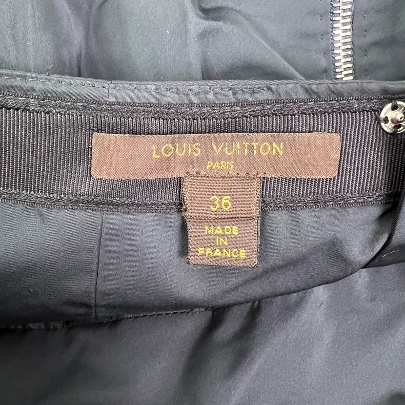 Louis Vuitton Louis Vuitton Black Bud Skirt Size 35" - 6 Thumbnail