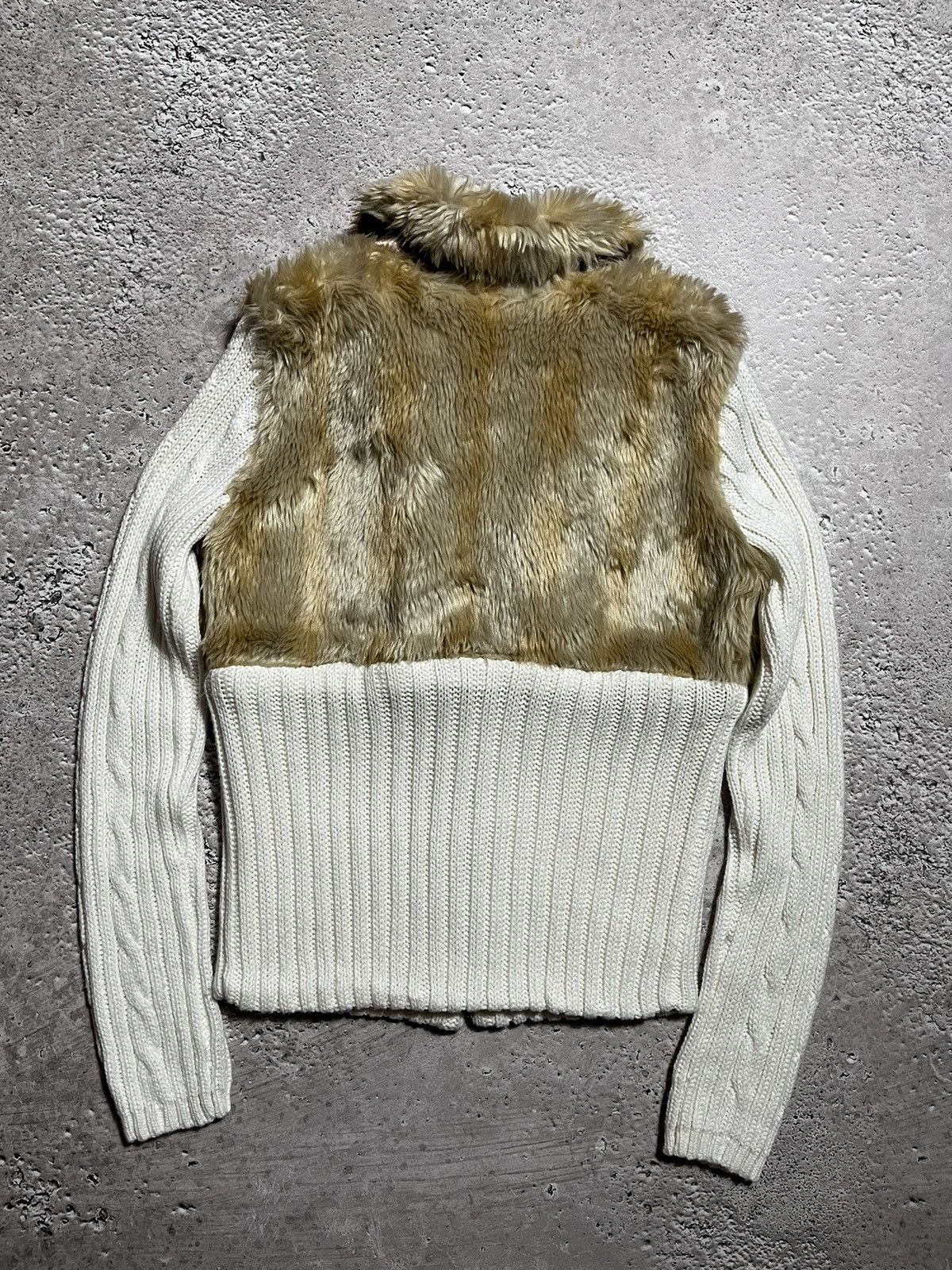 If Six Was Nine × Japanese Brand Y2K Japanese Style Fur Zip Jacket Knit Sleeve Size XL / US 12-14 / IT 48-50 - 10 Thumbnail
