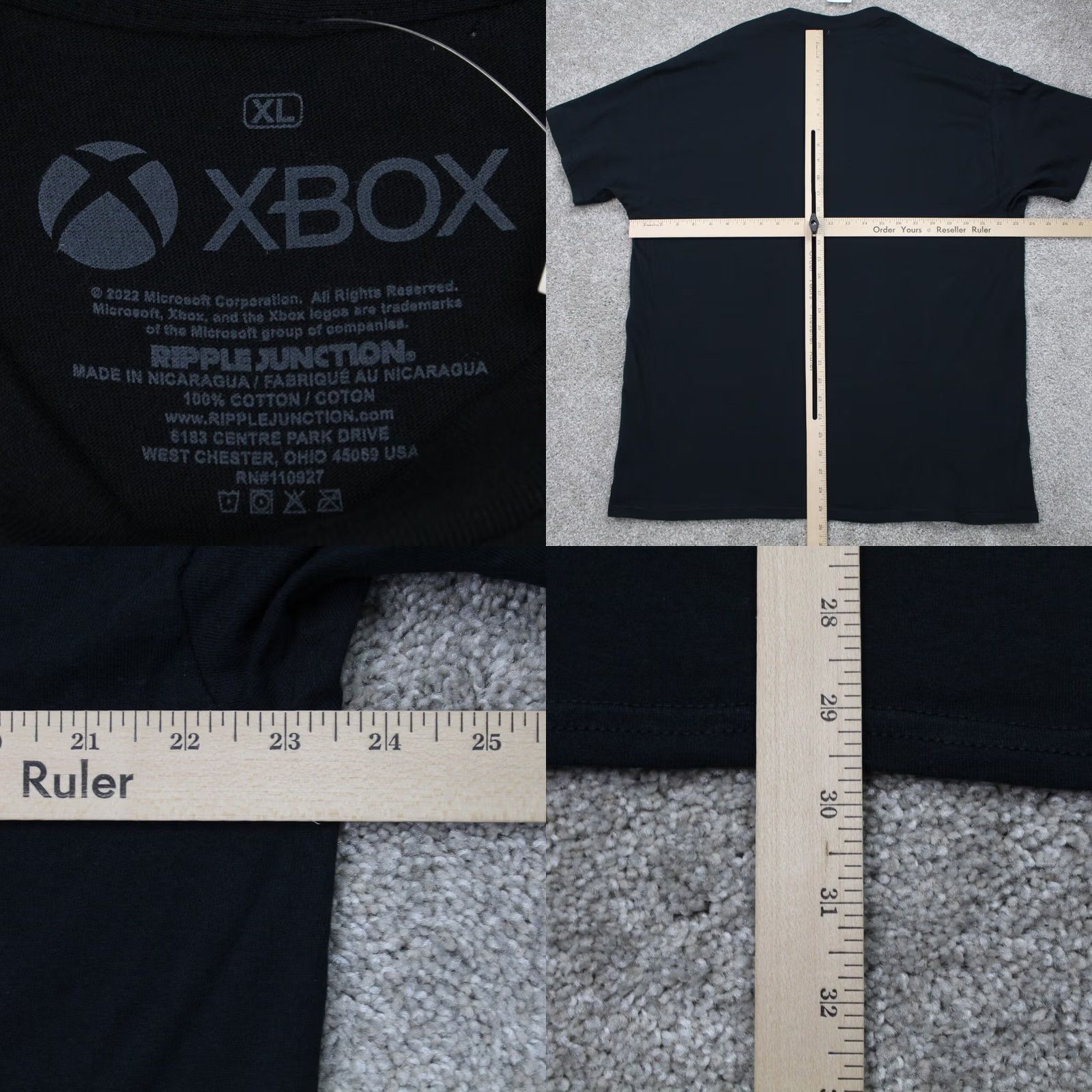 Ripple Junction Ripple Junction X-Box NWT Mens XL Black Cotton S/S T-Shirt Shirt Size US XL / EU 56 / 4 - 8 Thumbnail