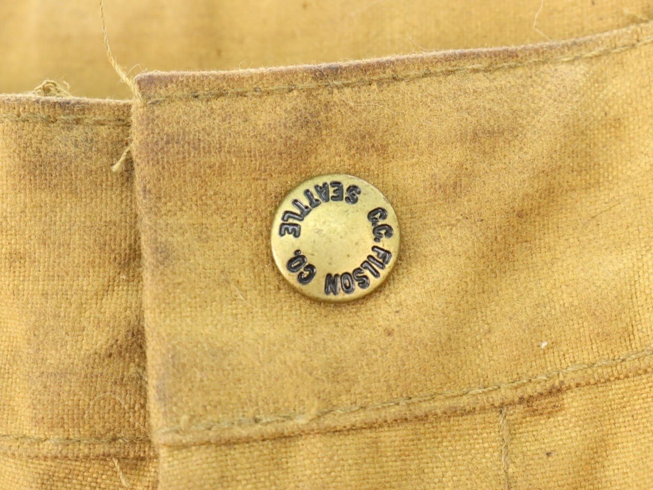 Filson × Vintage Vintage C.C. Filson Single Tin Cloth Hunting Trouser Pants Size US 36 / EU 52 - 10 Thumbnail