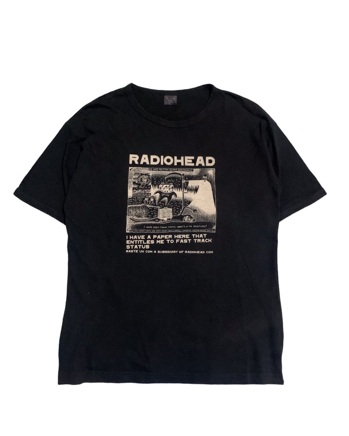 image of Band Tees x Rock Band Vintage 00S Radiohead Tee in Black, Men's (Size Medium)