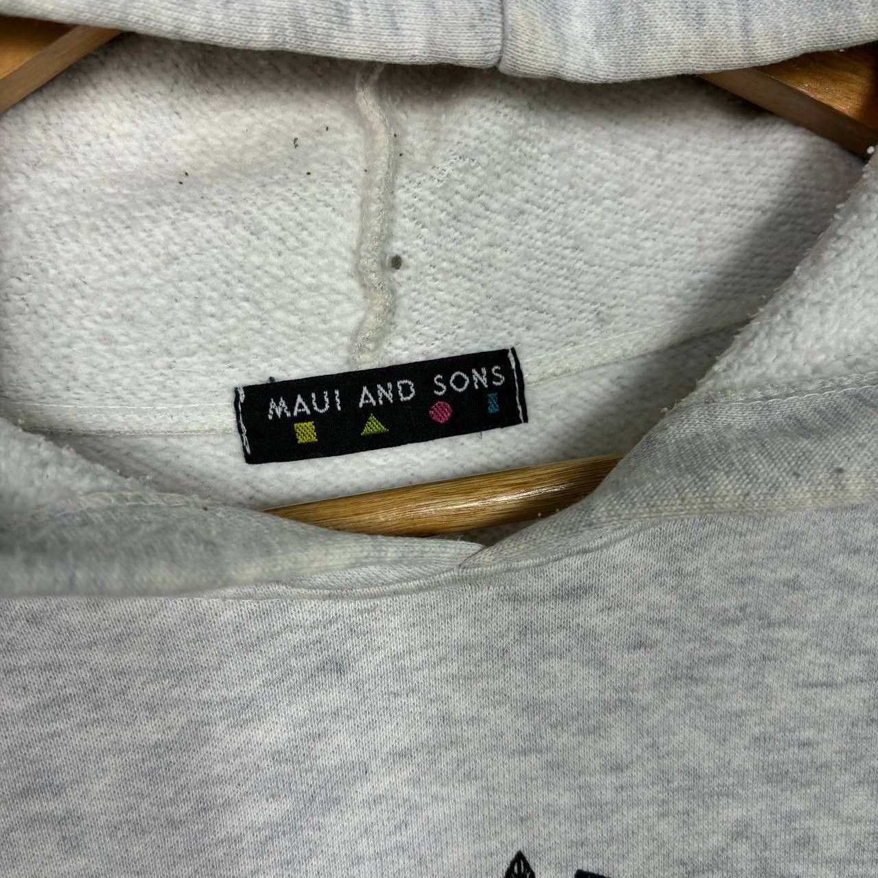 Maui and Sons Vintage Maui and Sons Shark Graphic Pullover Hoodie Heather Size US L / EU 52-54 / 3 - 7 Thumbnail